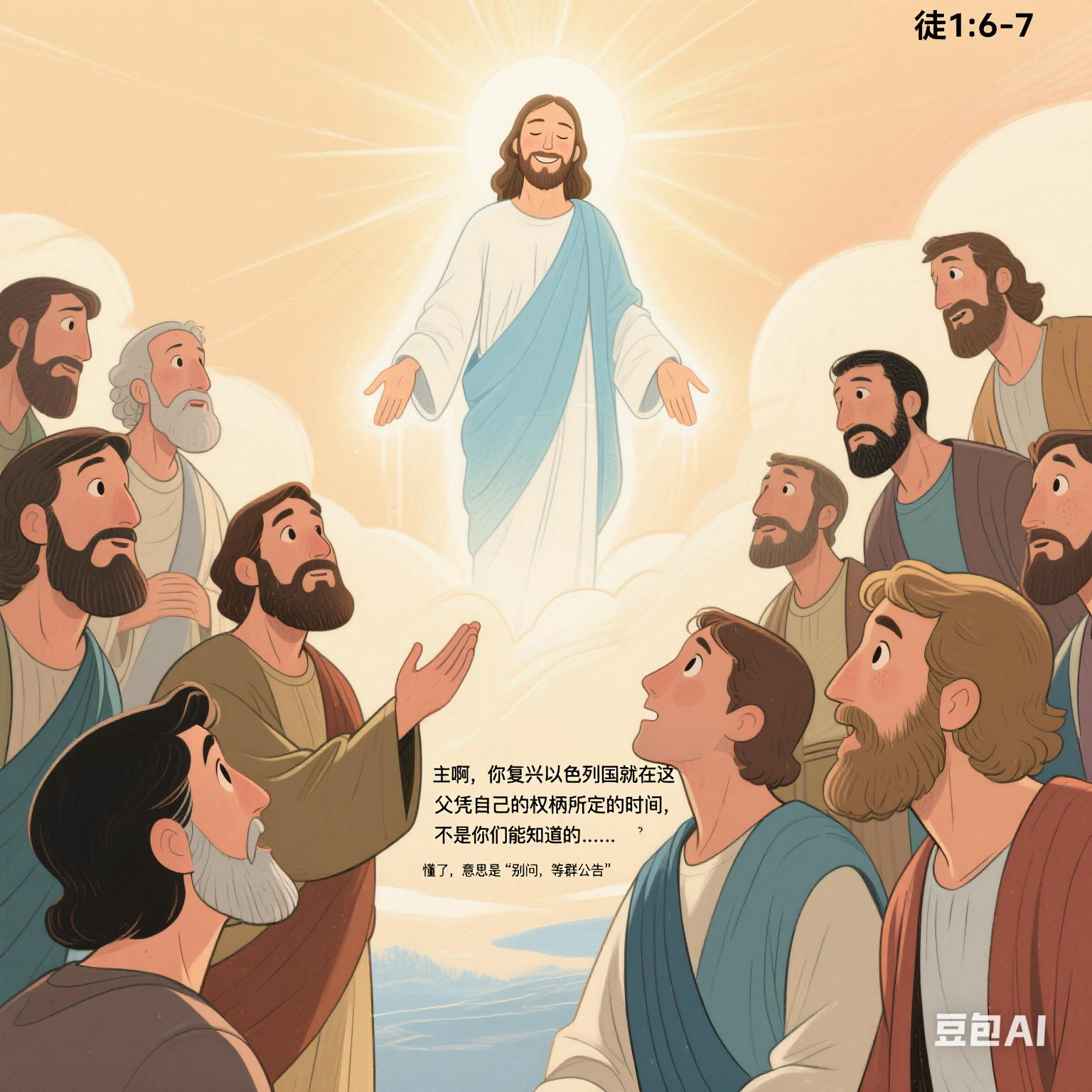 去的图片卡通圣经活出见证的图片门徒向耶稣求信心西门彼得对他们说:"