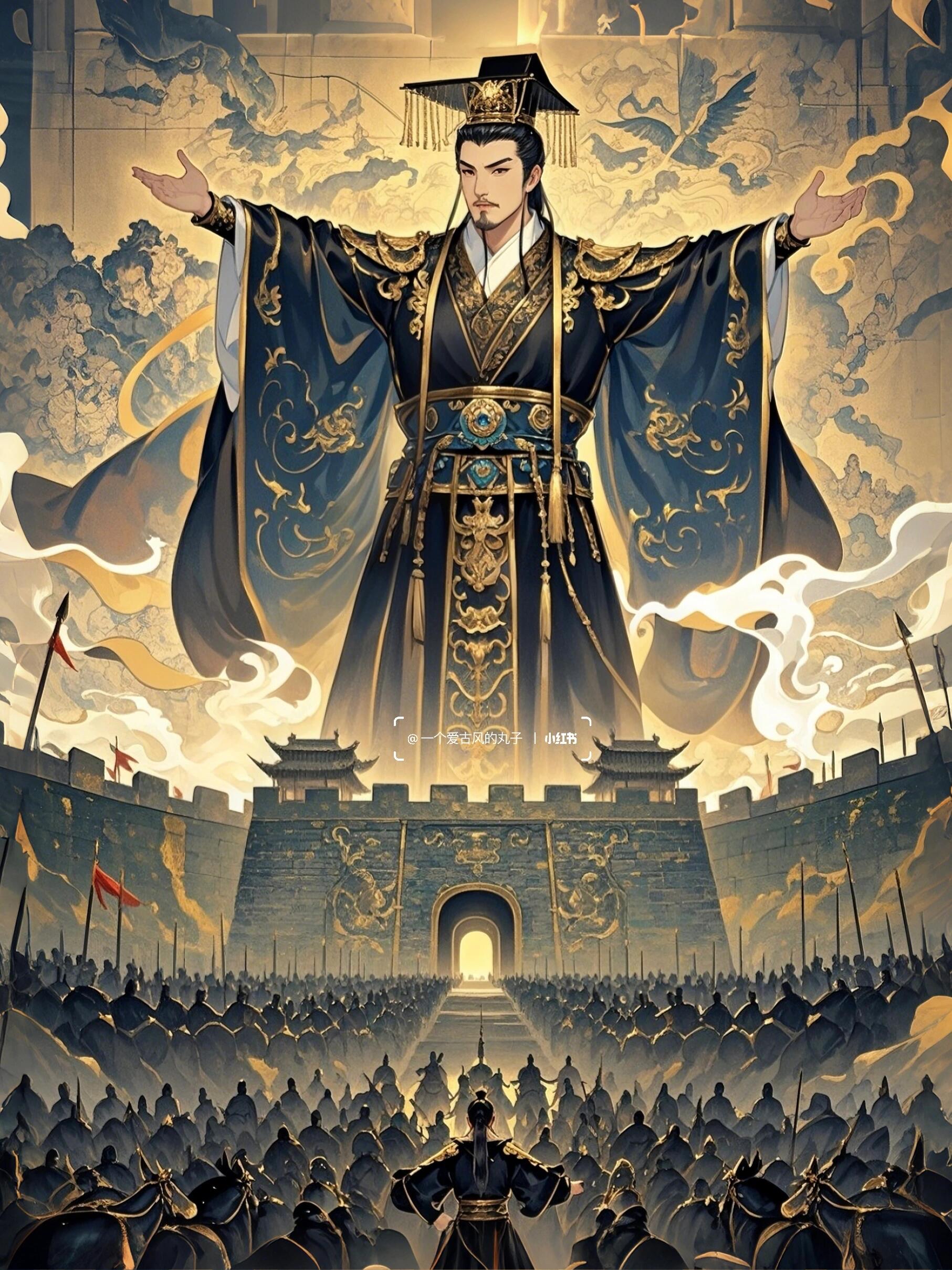 霸气画像秦王嬴政秦始皇图秦始皇图片祖龙嬴政秦始皇征服岭南皇帝君临