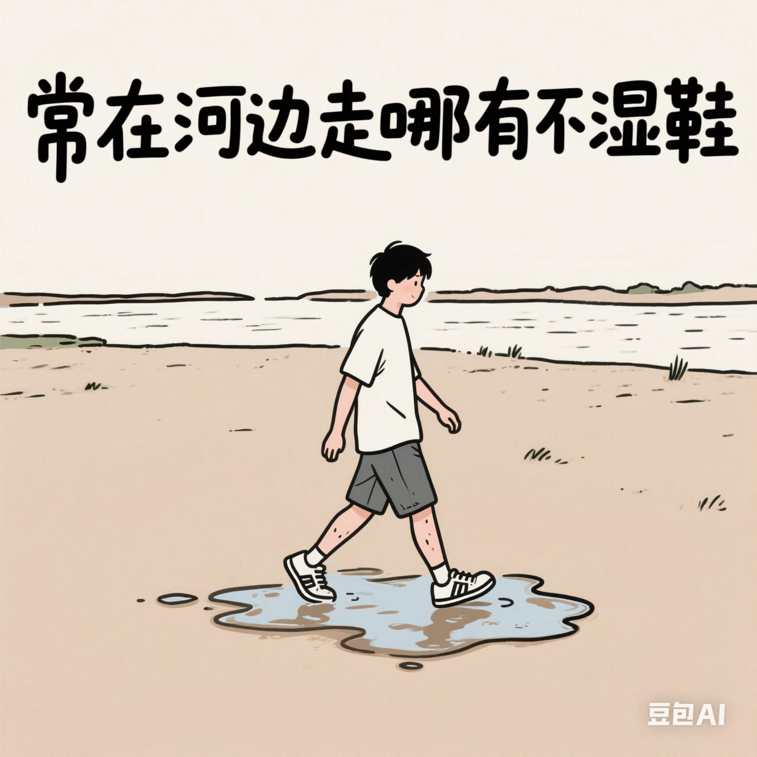 河边湿鞋记