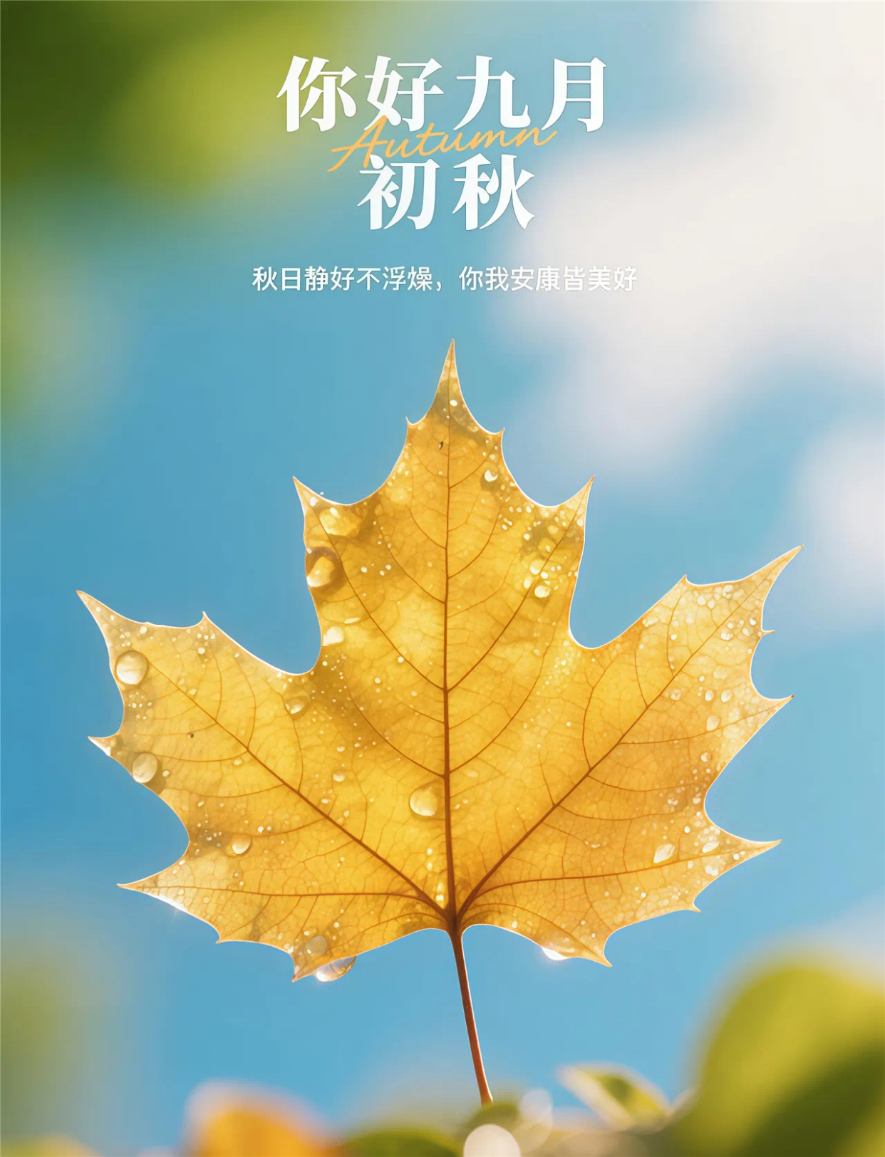 九月你好!我们一起焕新出发,不负秋光,享美好金秋!