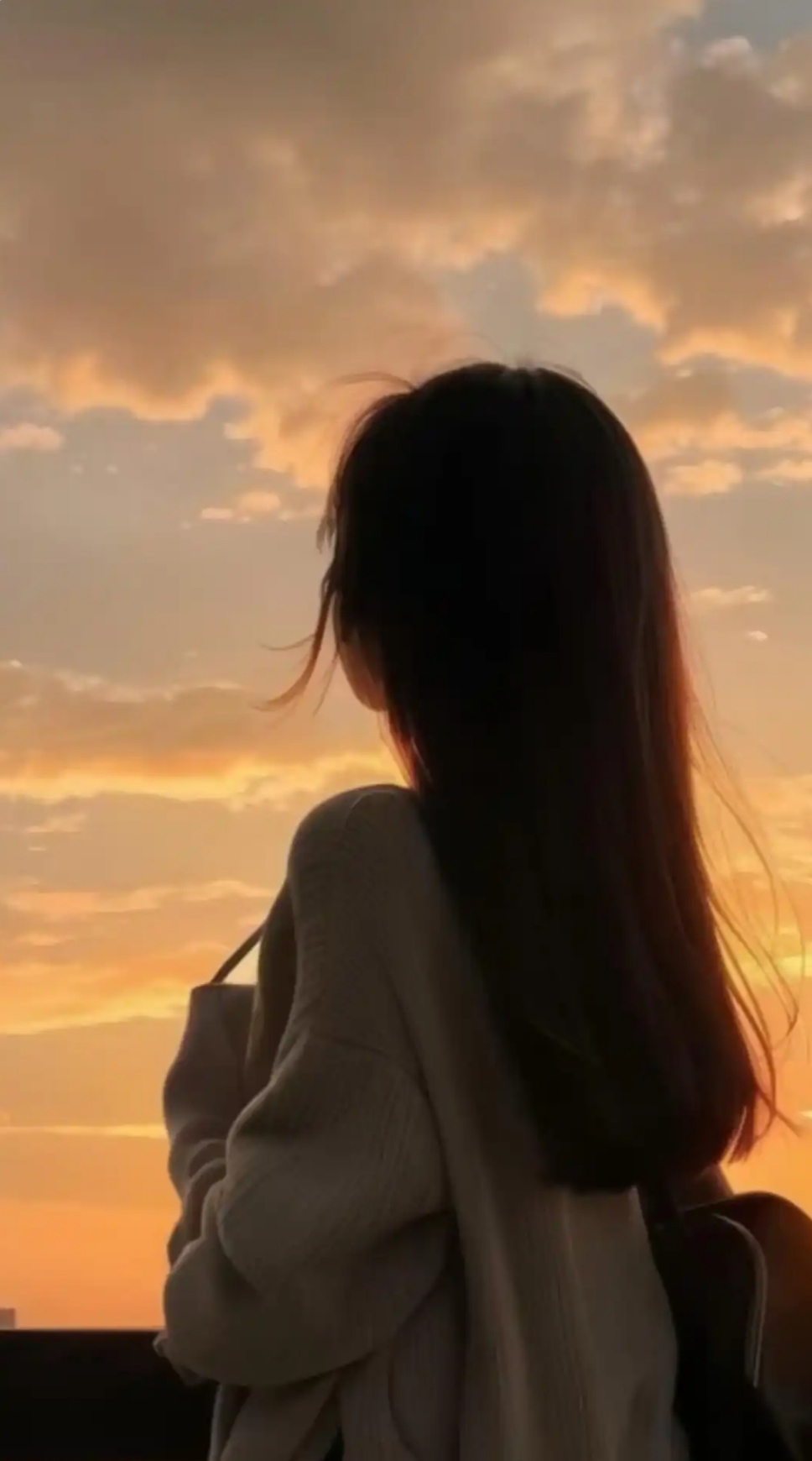 女生qq遗憾背景图女生戴圆帽子女孩夕阳下的伤感背景和