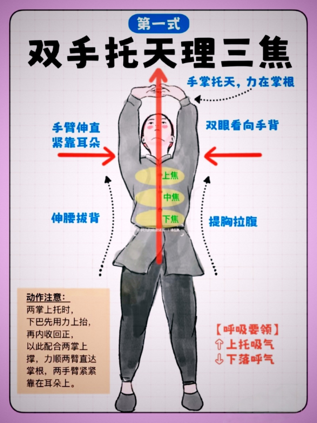 终于有人把「八段锦动作细节」讲清楚了 相信很多人和我一样 最开始做