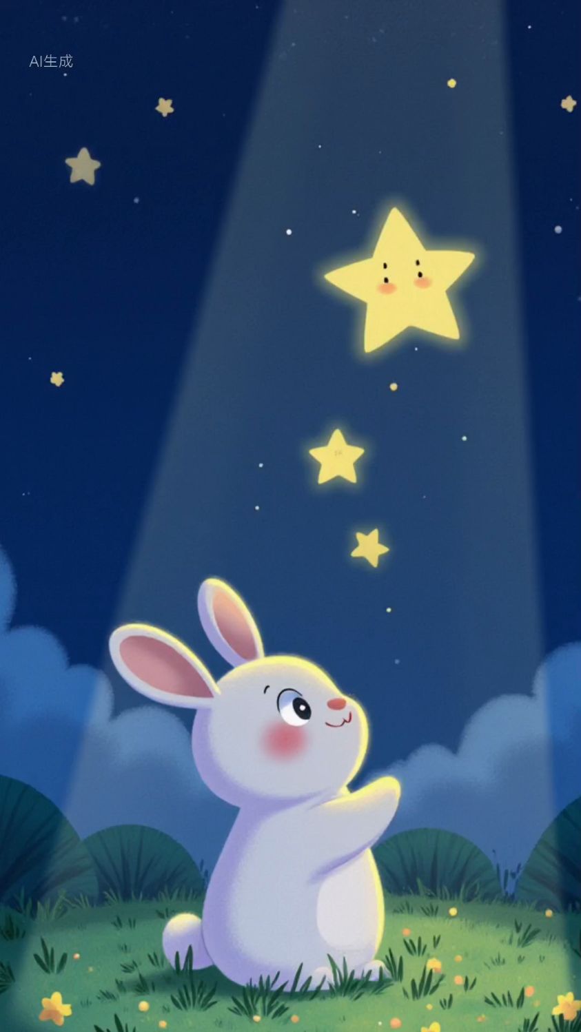 儿童睡前故事《小兔子的星星灯》