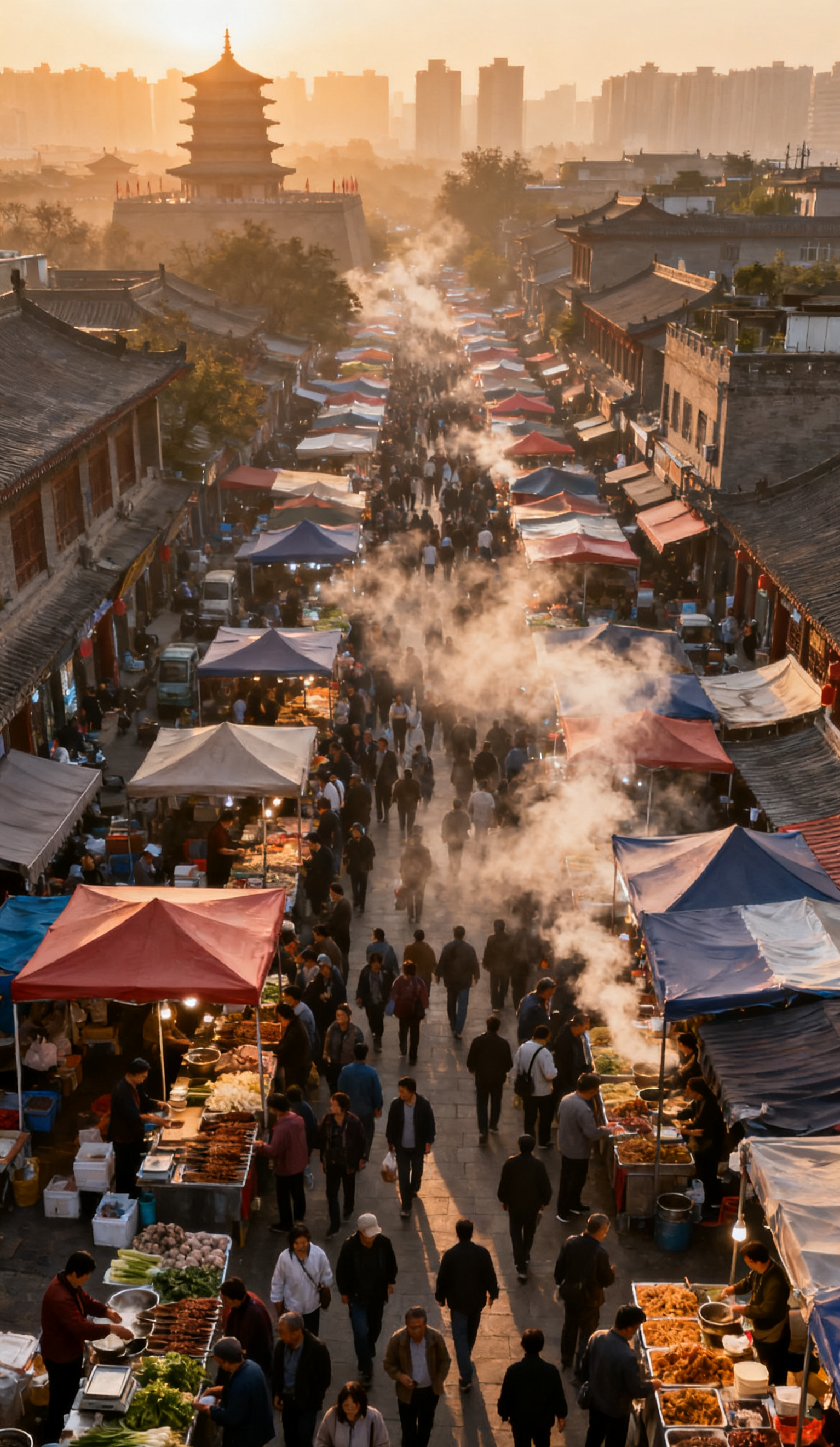 《国庆市井巡游记:在西安早市,赴一场烟火气的盛宴》