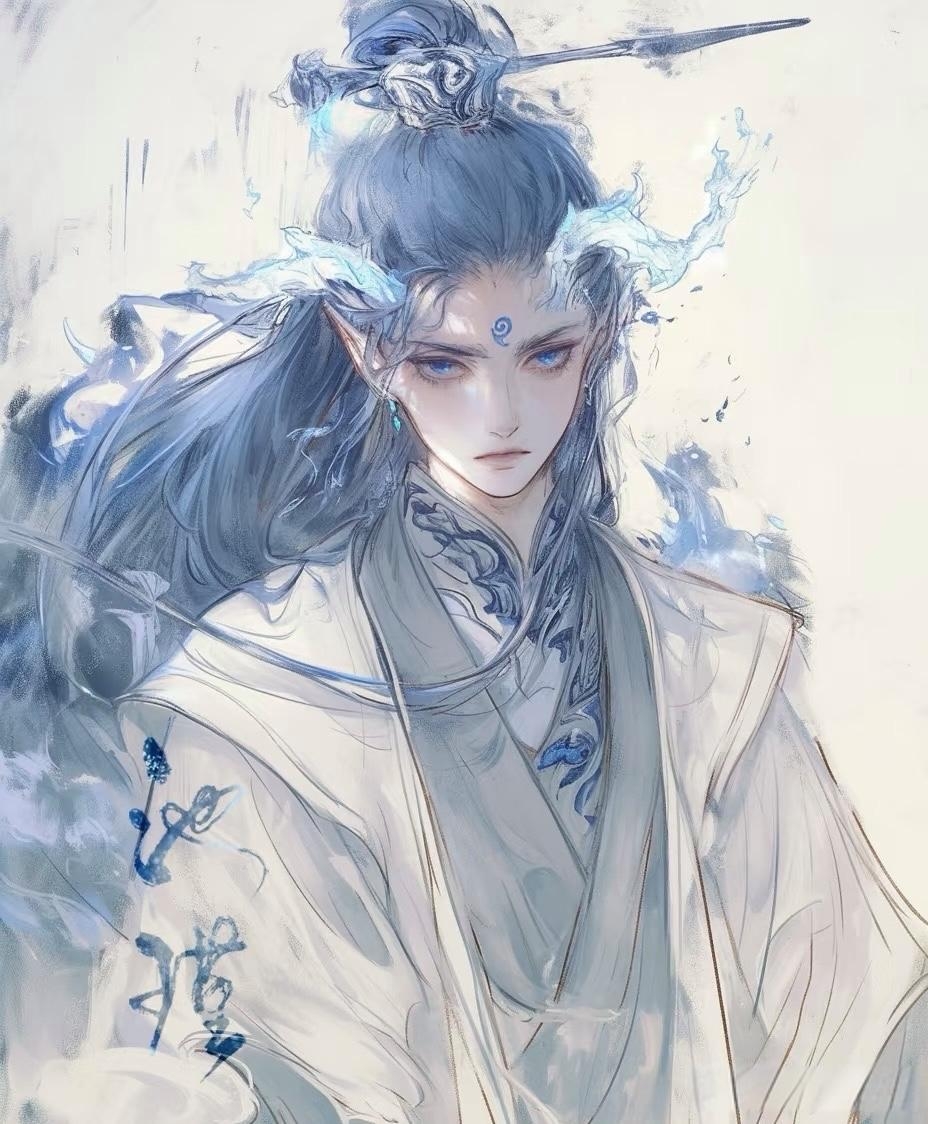 这画风也太仙了吧,我仿佛看到了从古风动漫里走出来的美男子,真是美得