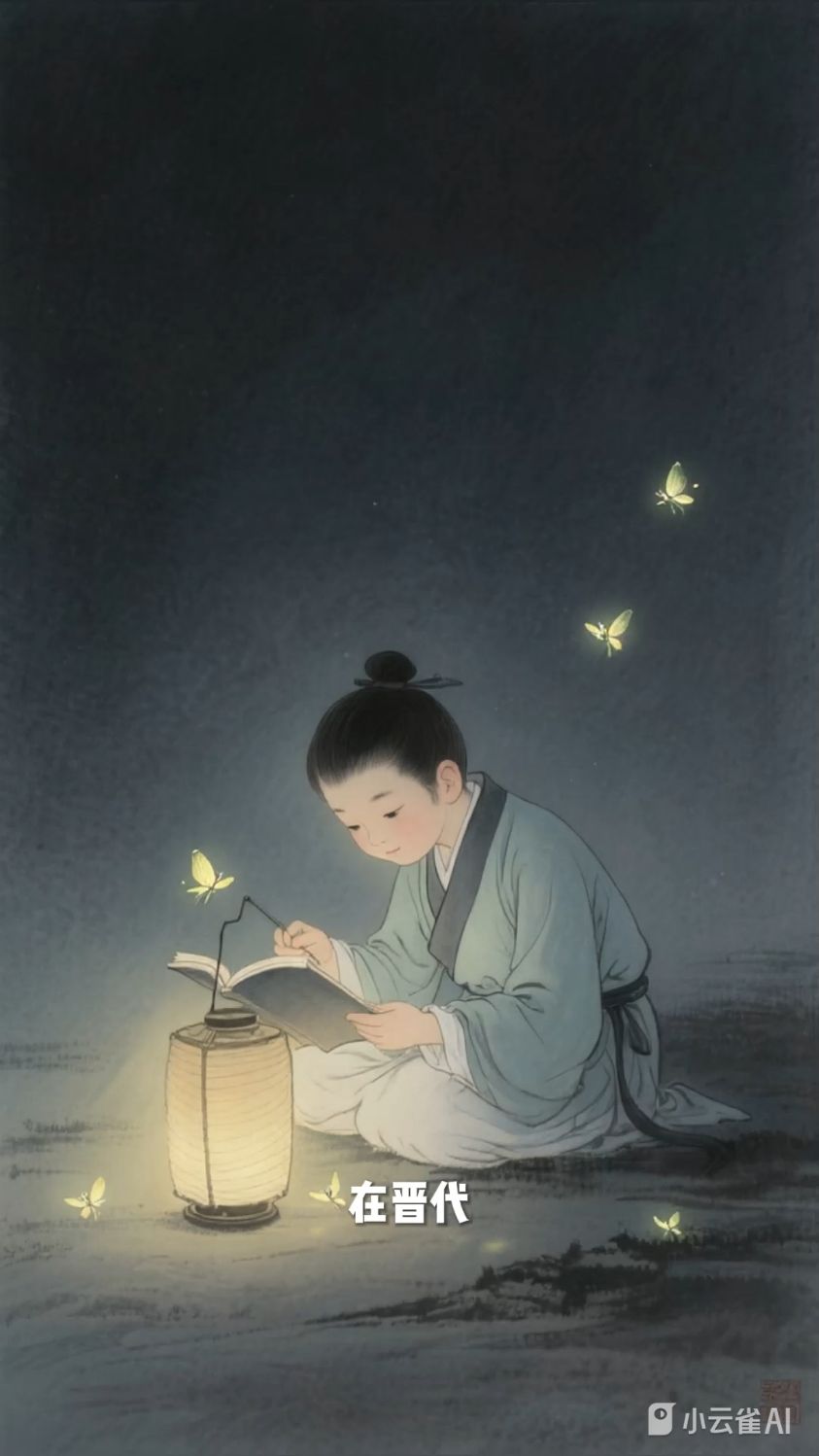微光里的坚持/成语故事/囊萤映雪