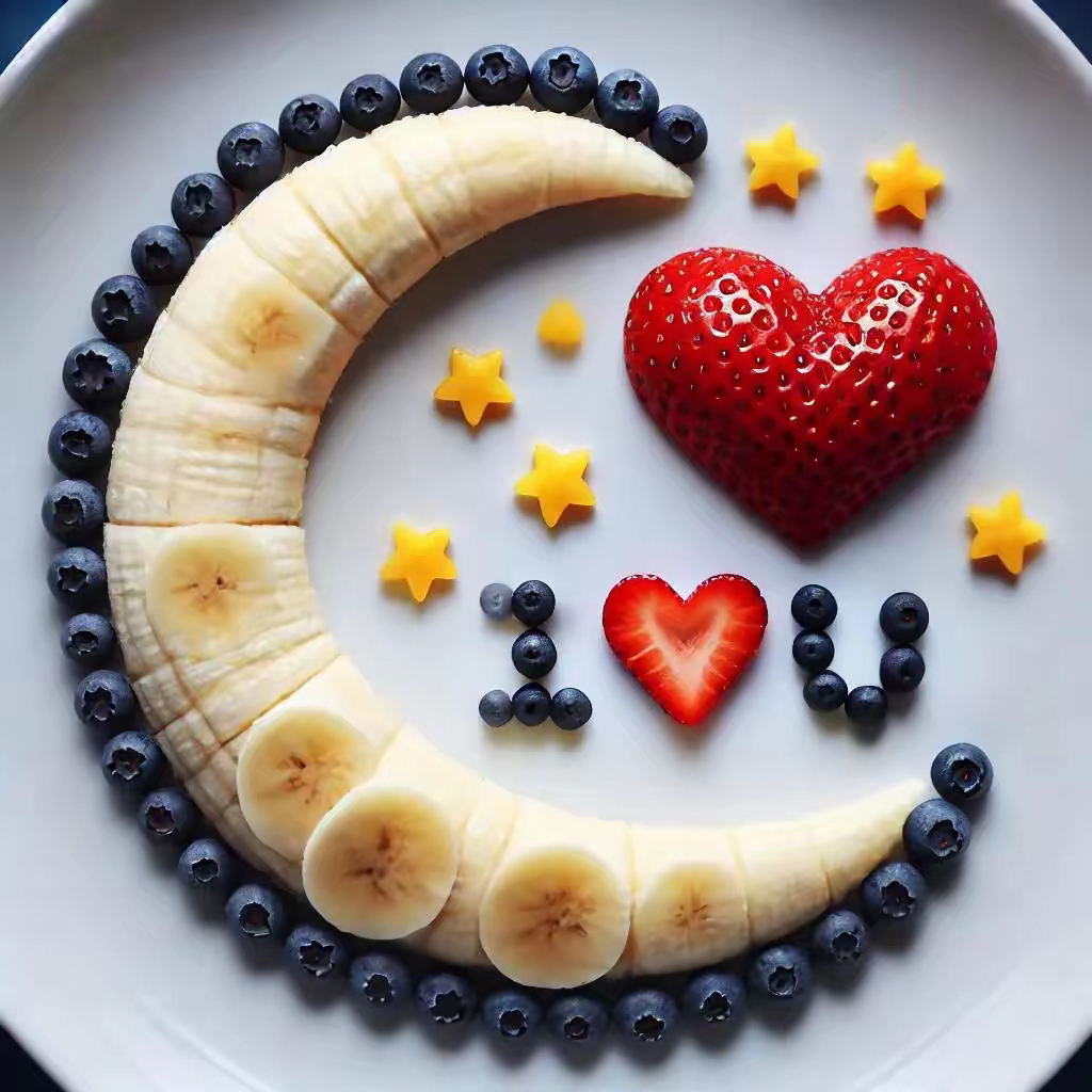 年夜饭末尾,一盘萌萌的水果拼盘上桌啦!