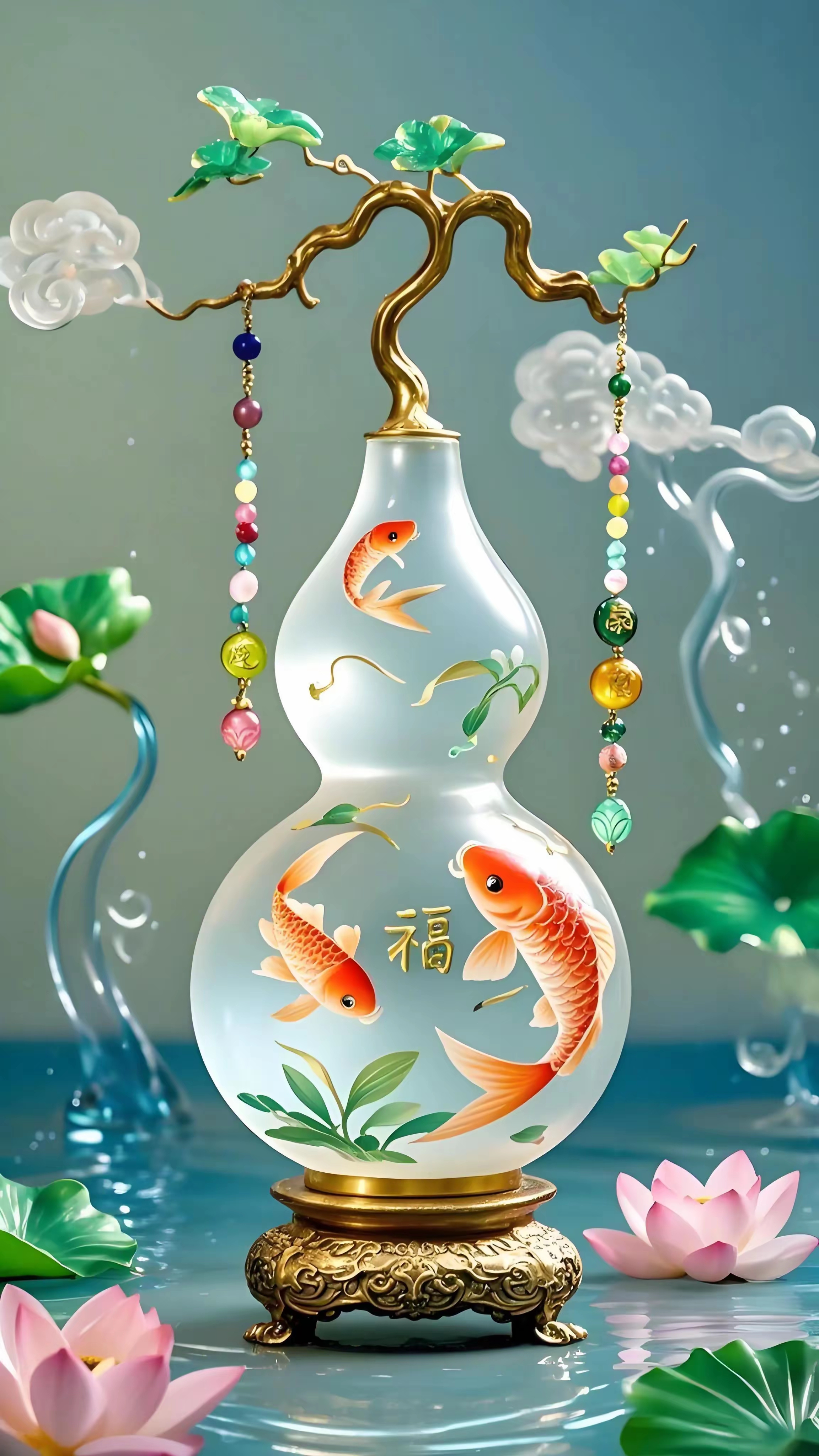 "招财进宝,福气满满"的吉祥葫芦摆件,一定会给带你来好运!