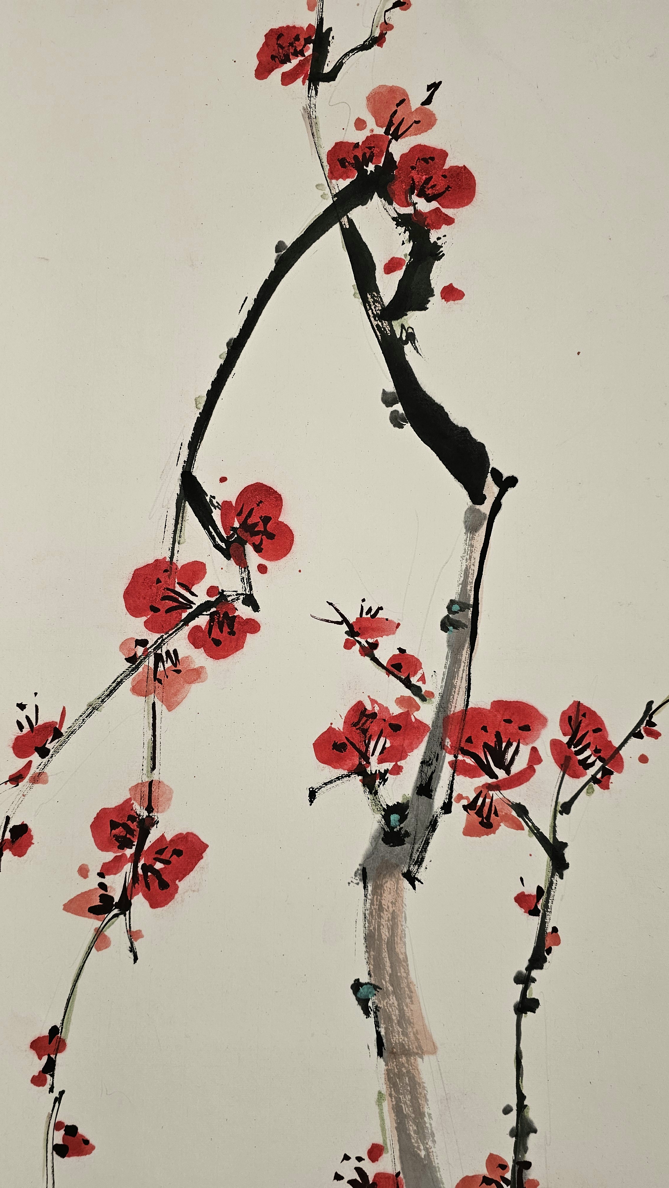 香中别有韵,清极不知寒》梅花与太湖石国画小写意
