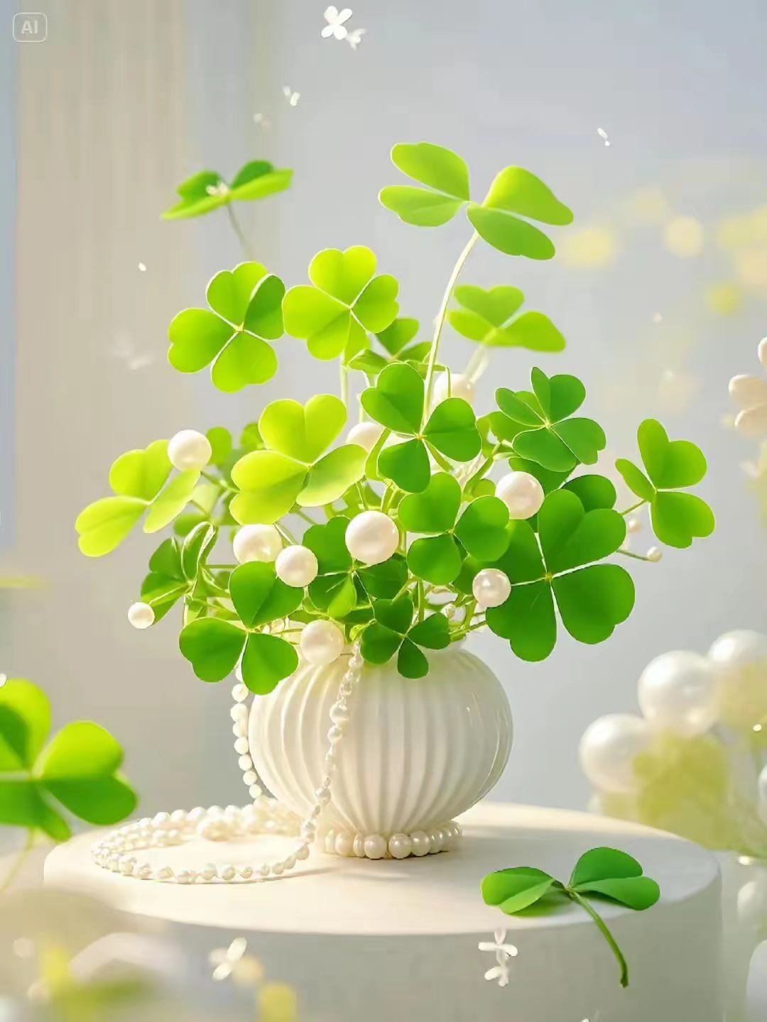 幸运草好运护眼壁纸