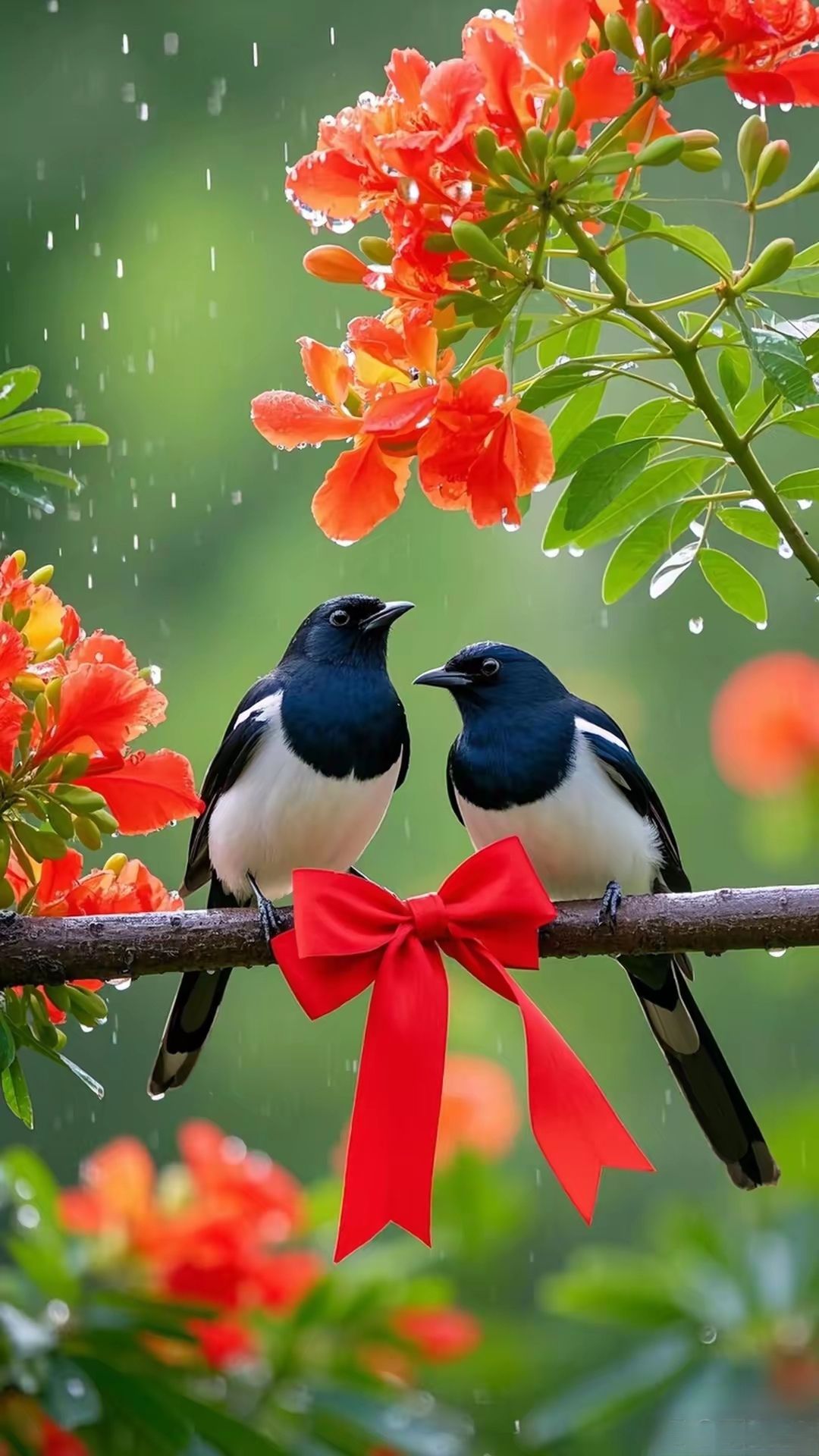 刷到就是天意!双喜鹊见凤凰花 你家 : 好事不断 家出龙凤 家宅兴旺!