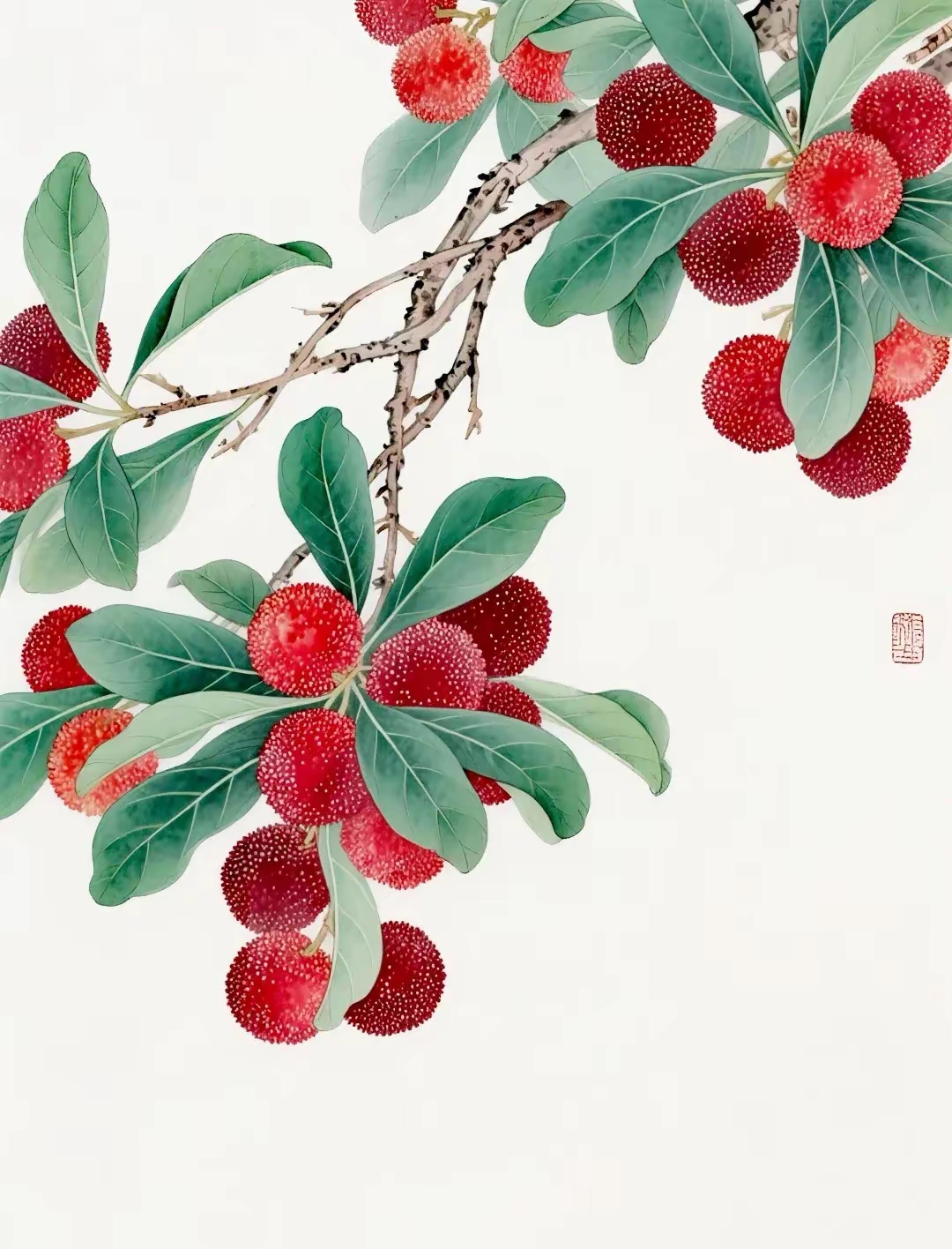 杨梅～绘画素材