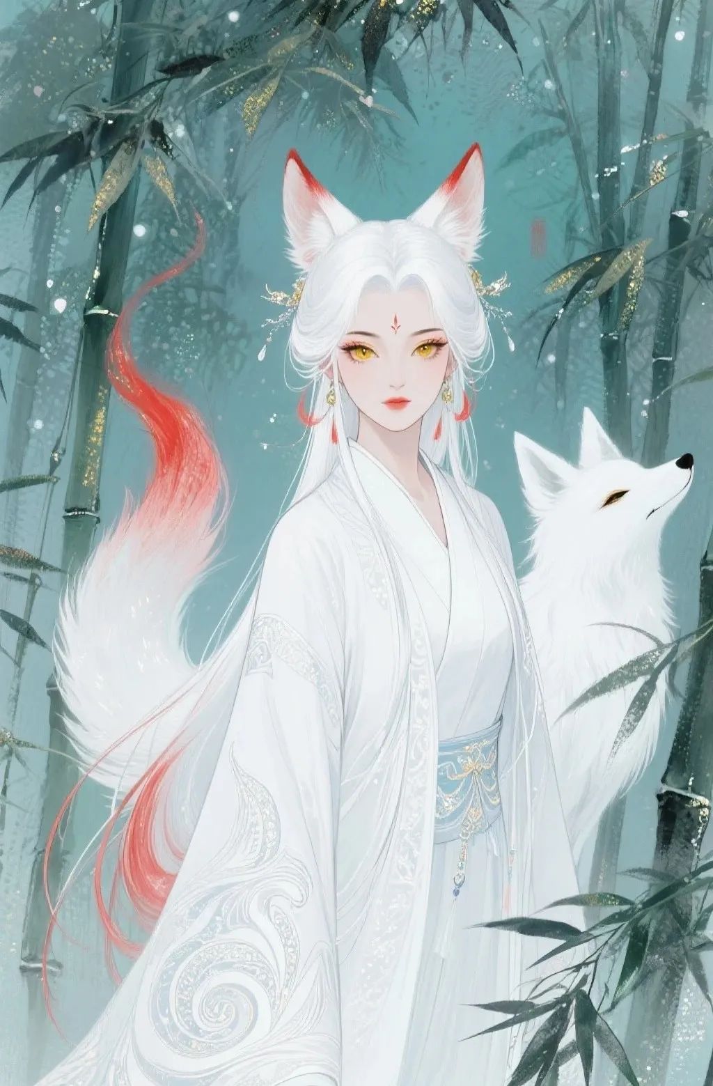 古风系狐狸美人头像壁纸