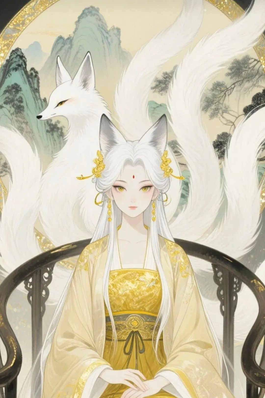 古风系狐狸美人头像壁纸