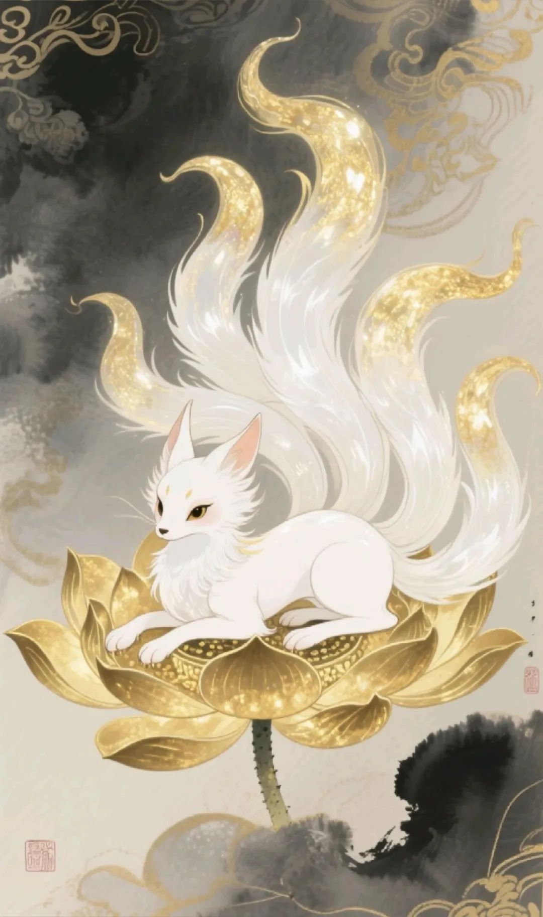 九尾狐系列国潮壁纸