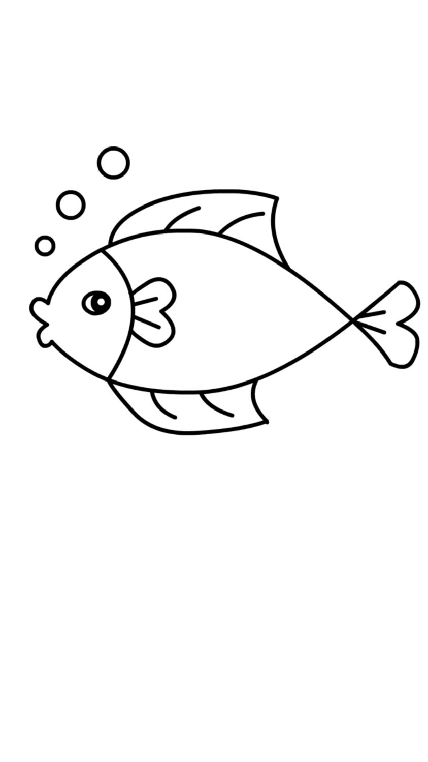 小鱼简笔画教程