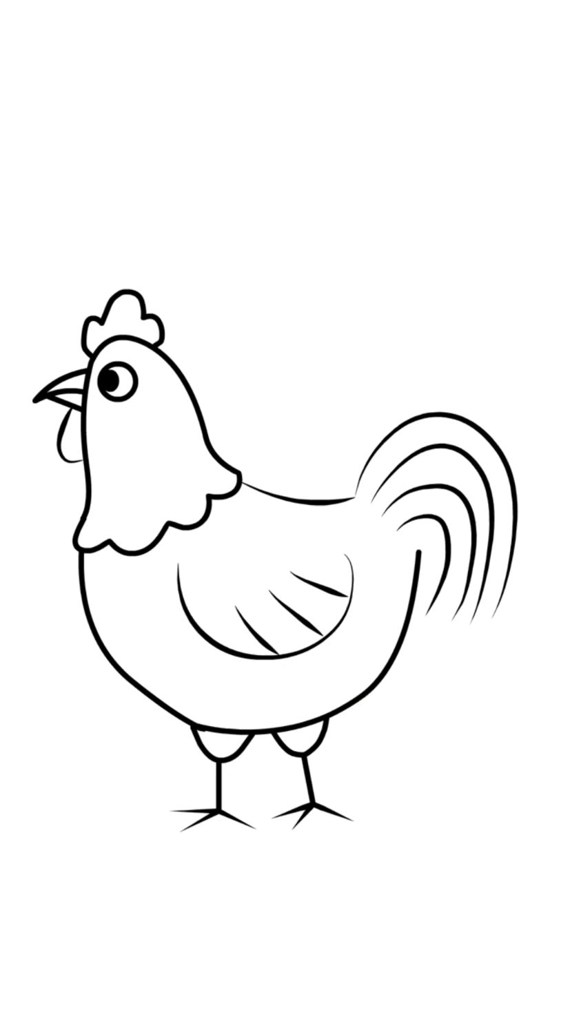 大公鸡简笔画,一起来画吧!