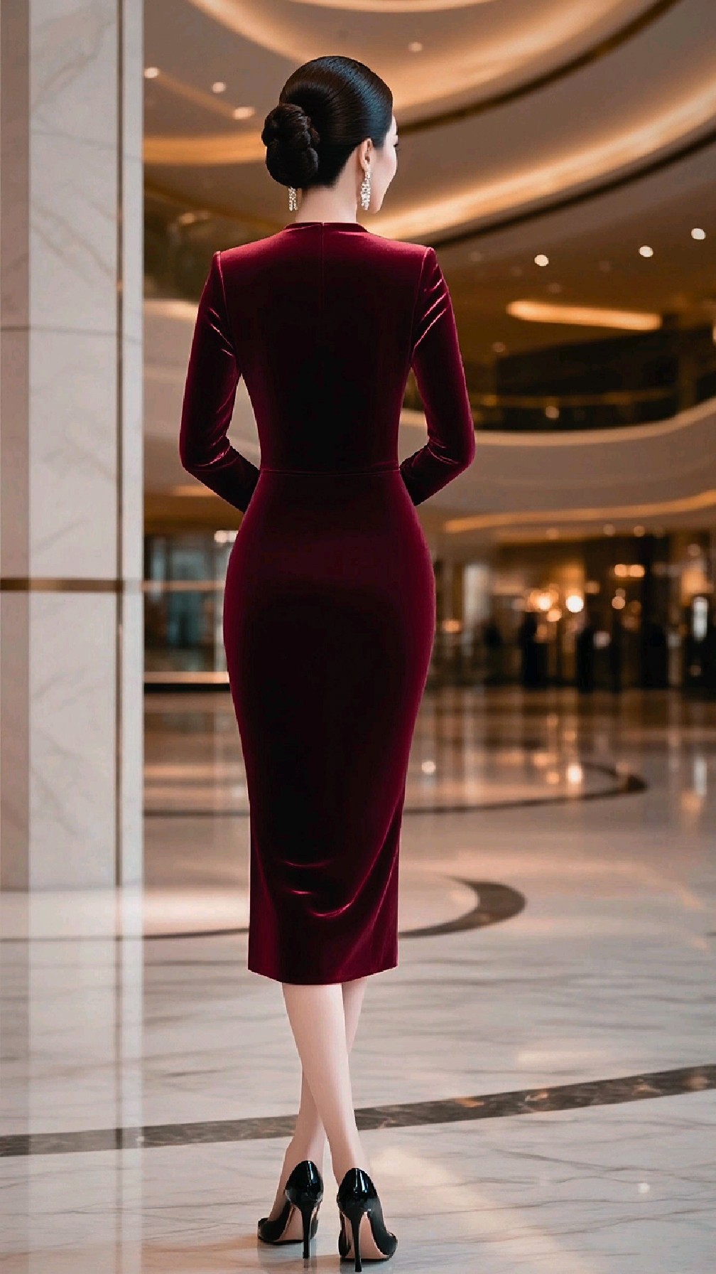 身姿曼妙莺映韶光,背影女神!