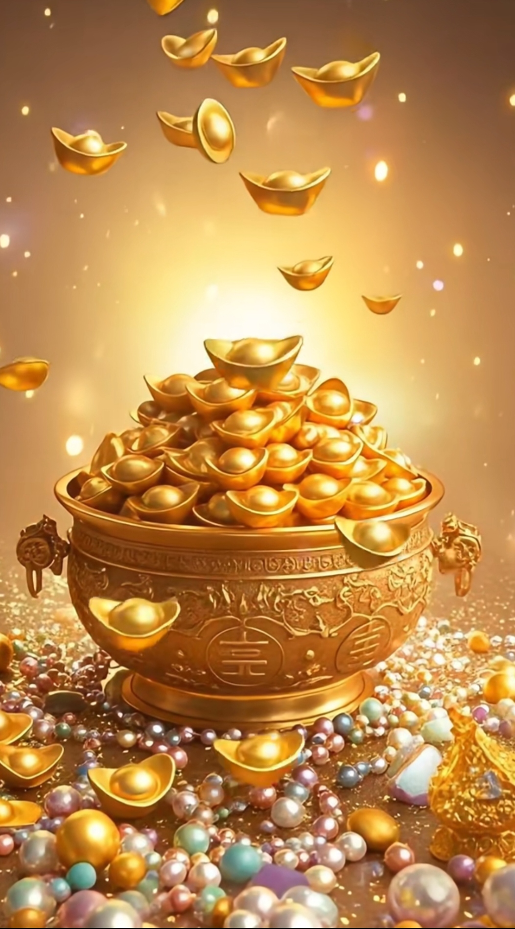 聚宝盆满满当当,福气多多财运亨通