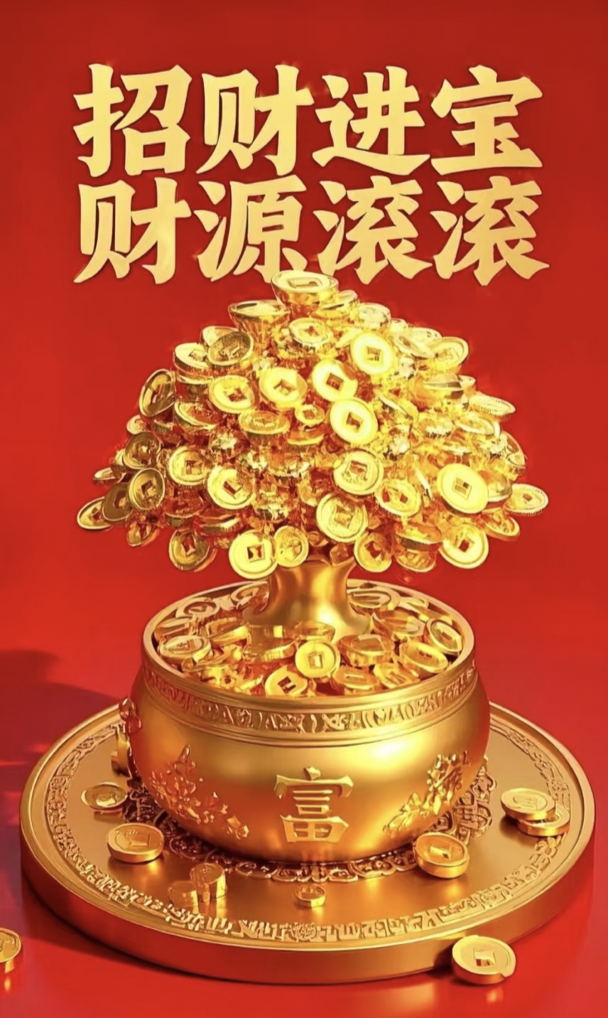 日进斗金财源滚滚来