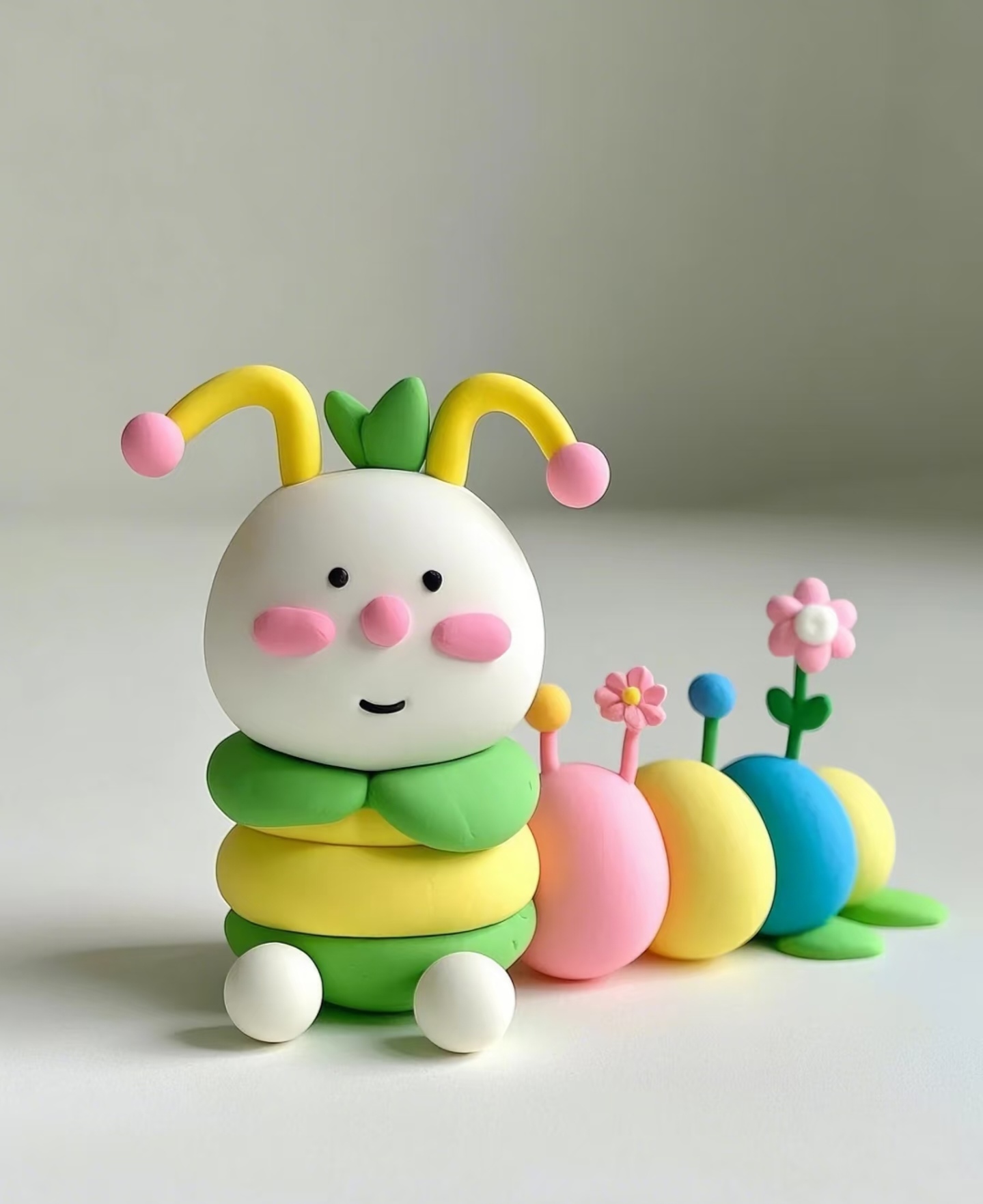 材料清单 主色系粘土: 白色/粉色/嫩黄/薄荷绿/浅蓝各100