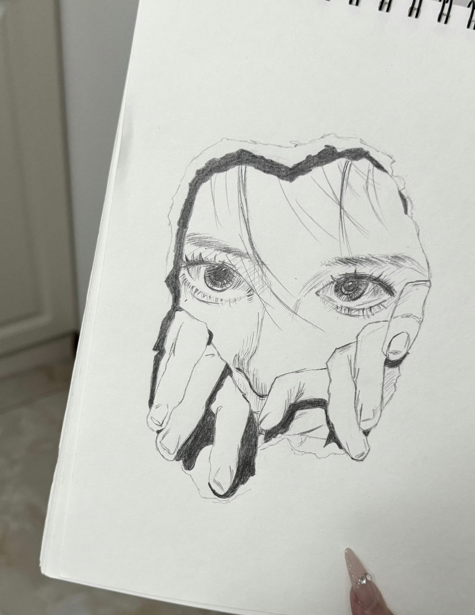 稻草人手绘恐怖五聊小作品画基努里维斯黑白画压抑素描画简单在牛逼的