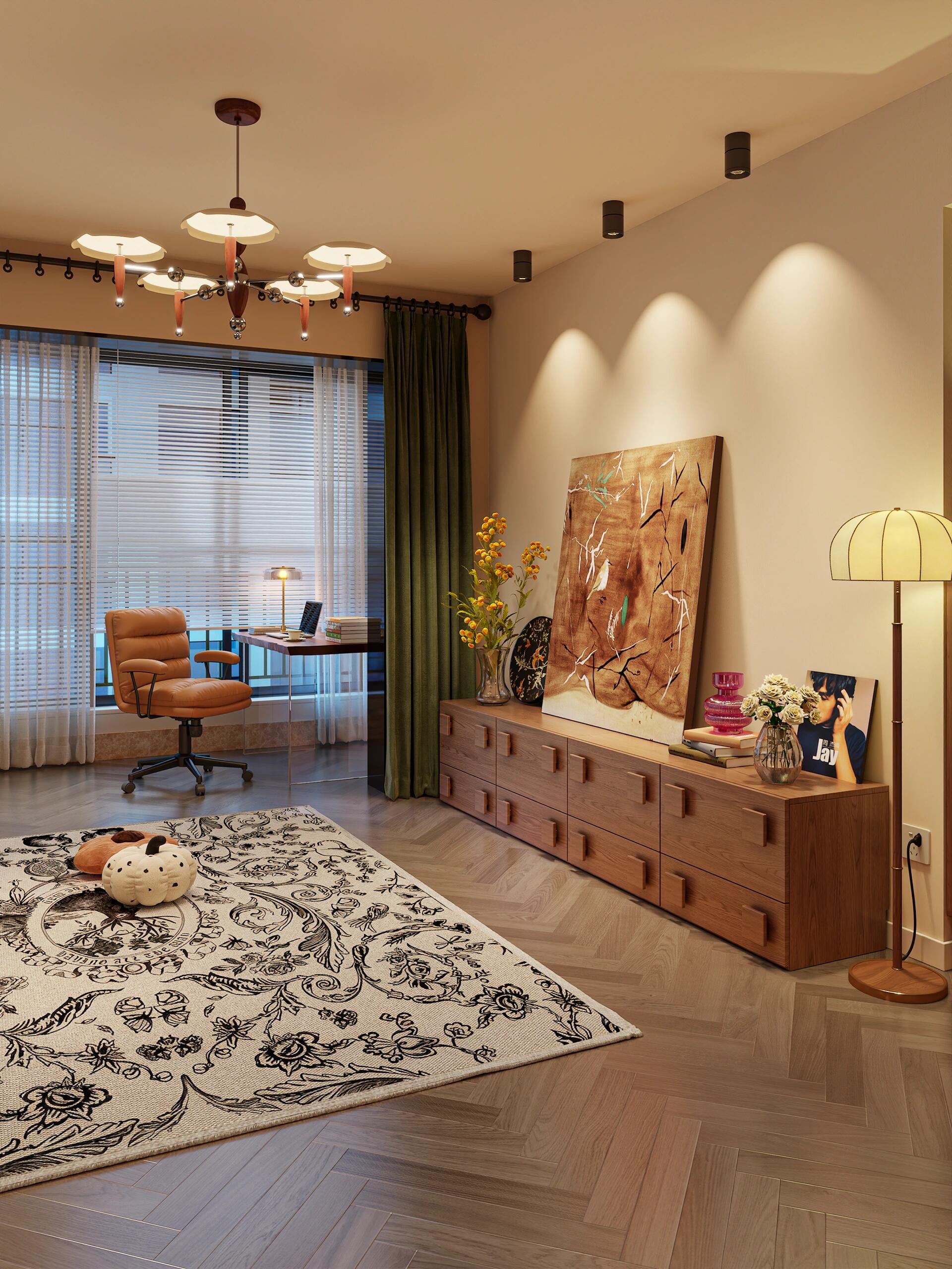 家里的一切都是自己按照自己的喜好布置 所到之处都是自己喜好的