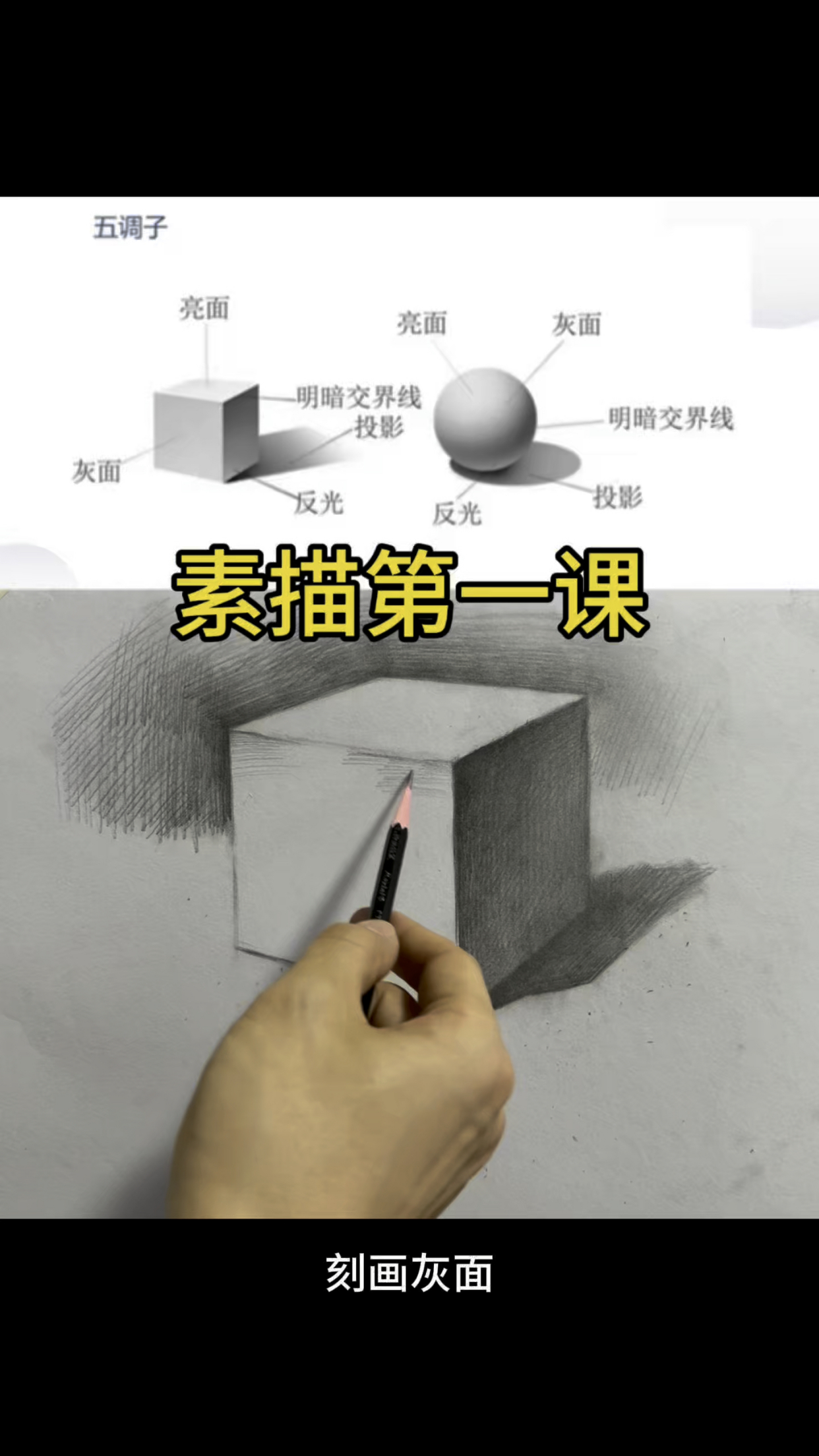 素描专业基础,必学第一课,详细步骤全过程,值得收藏,多看几遍