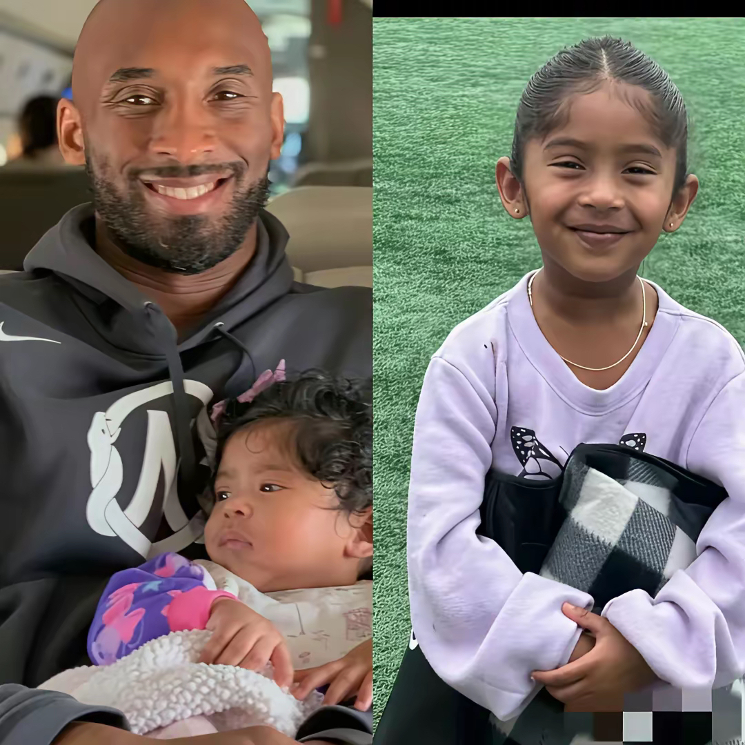 科比离开的第5个年头,被他抱在怀里的小女儿koko长成了gigi的样子