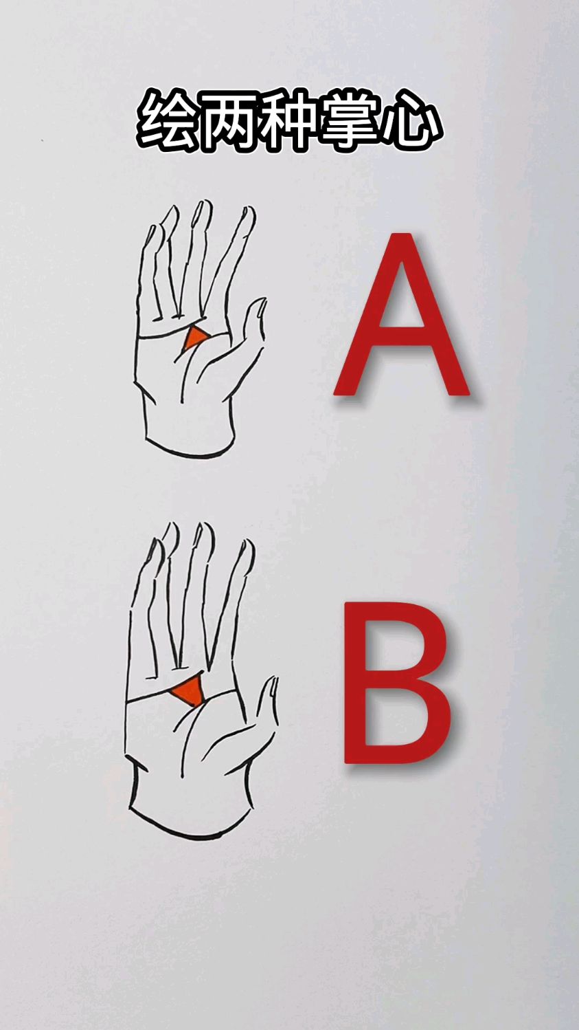 绘制两种掌心,您是哪一种?