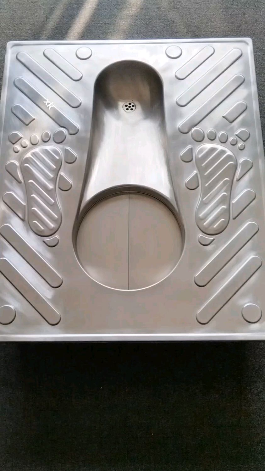 不锈钢脚踩开闭蹲便器旱厕免水冲大口径防臭粪尿分离厕所改造公厕