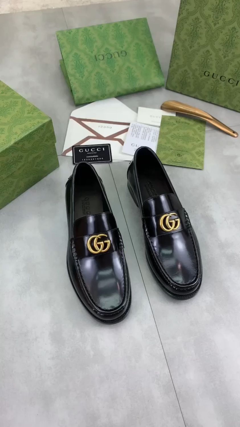 古驰新款男士休闲皮鞋年轻时尚