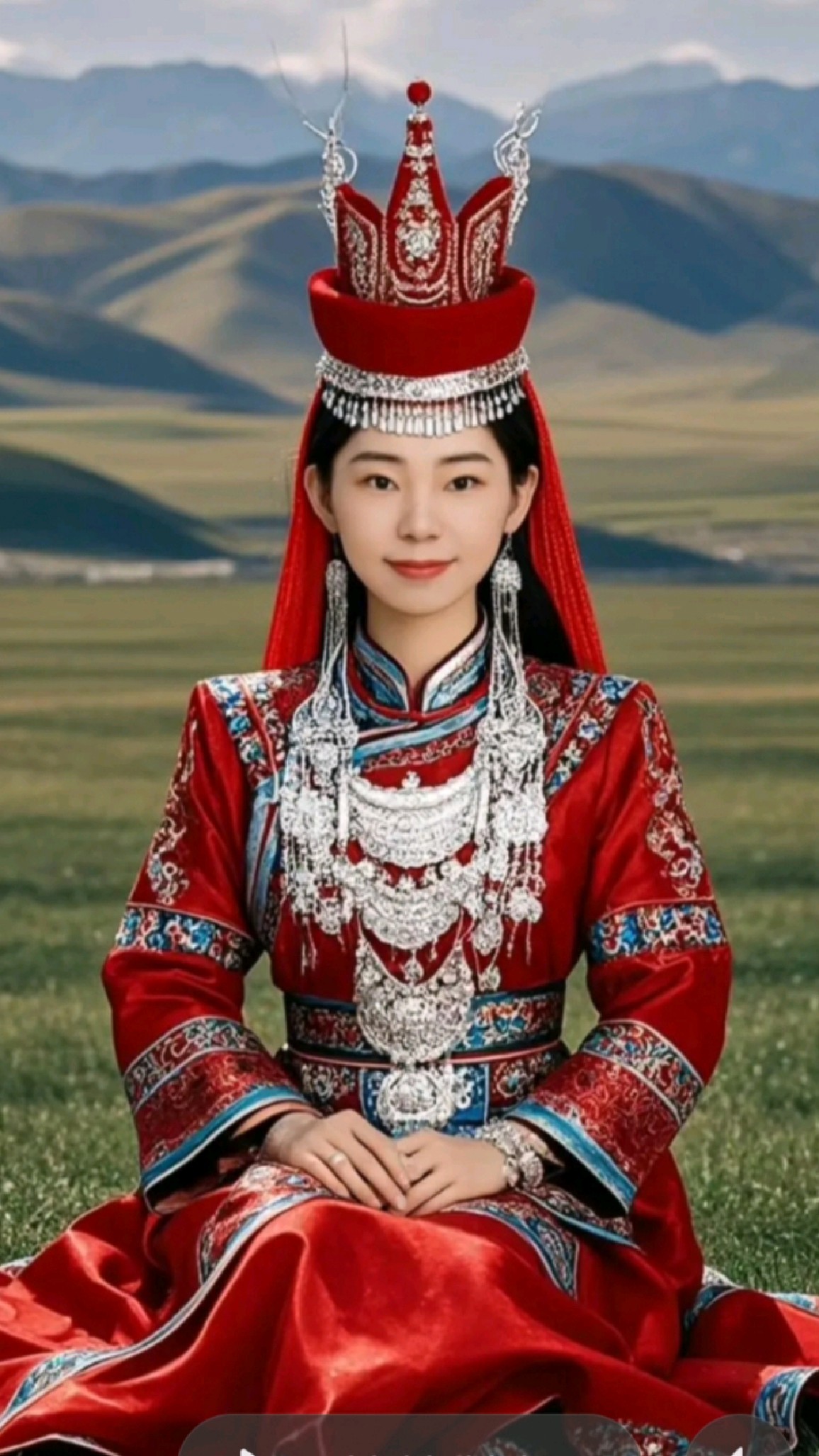 蒙古族服饰美美的