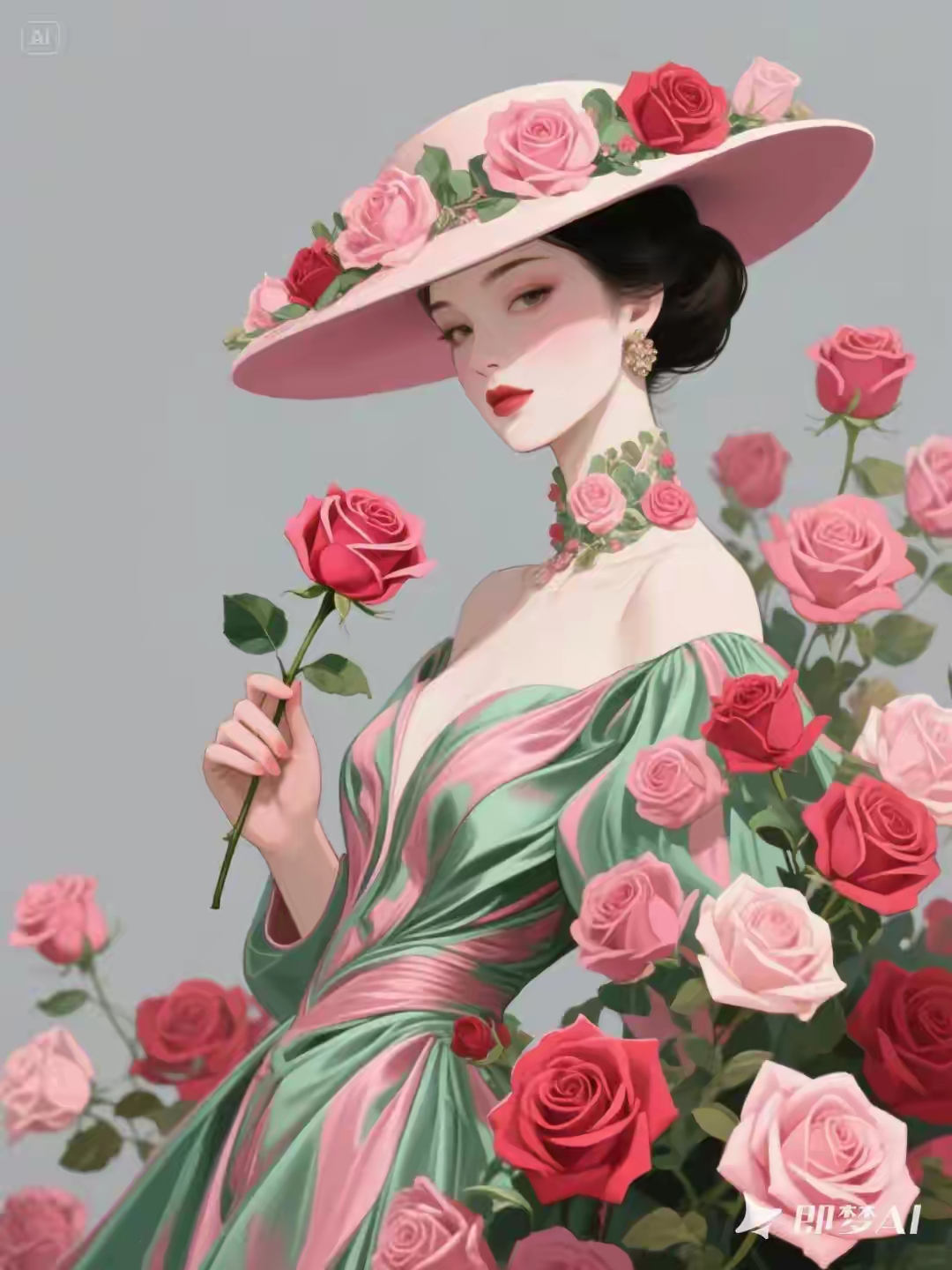 浪漫花卉美学华丽时尚美学绿意盎然遍葱茏姣姣丽质蕴其中