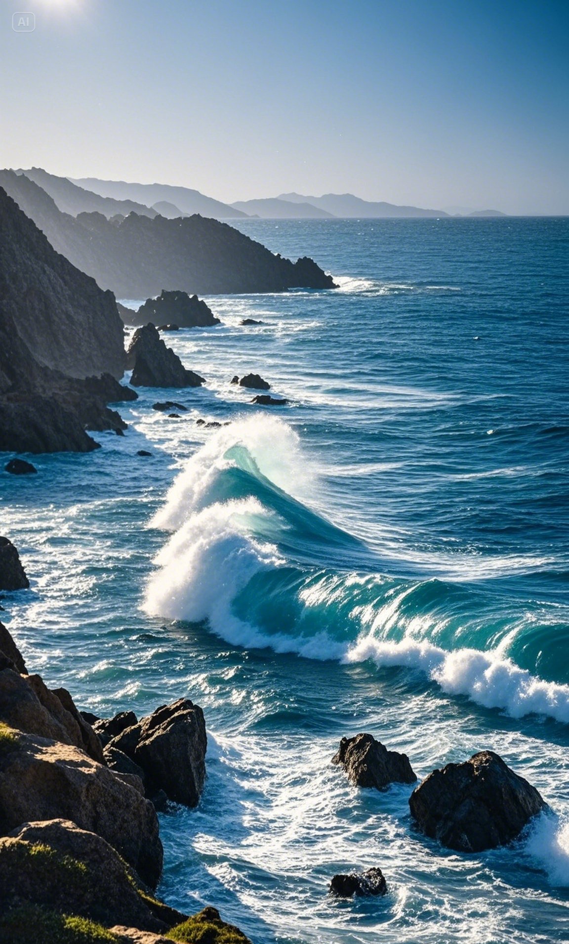 海边,海浪裹挟着咸风奔涌而来,撞碎在礁石上