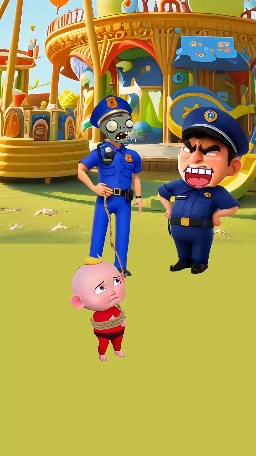 僵尸冒充警察随便抓小孩