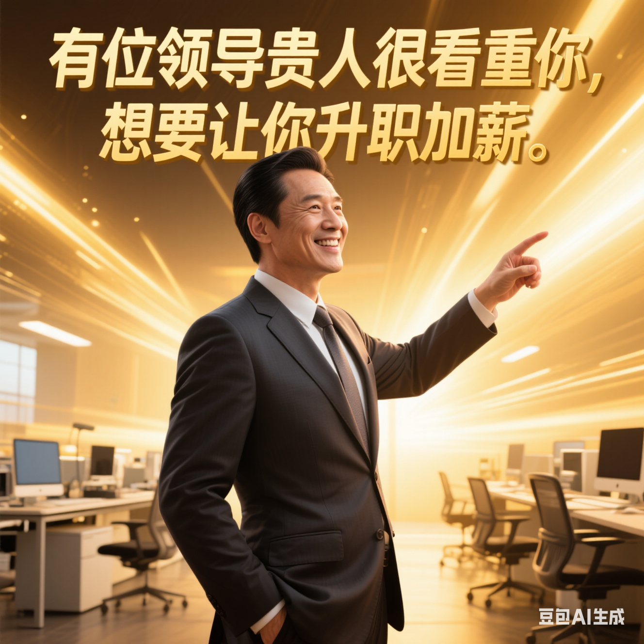 一位很厉害的领导贵人 很看中你, 想要让你升职加薪