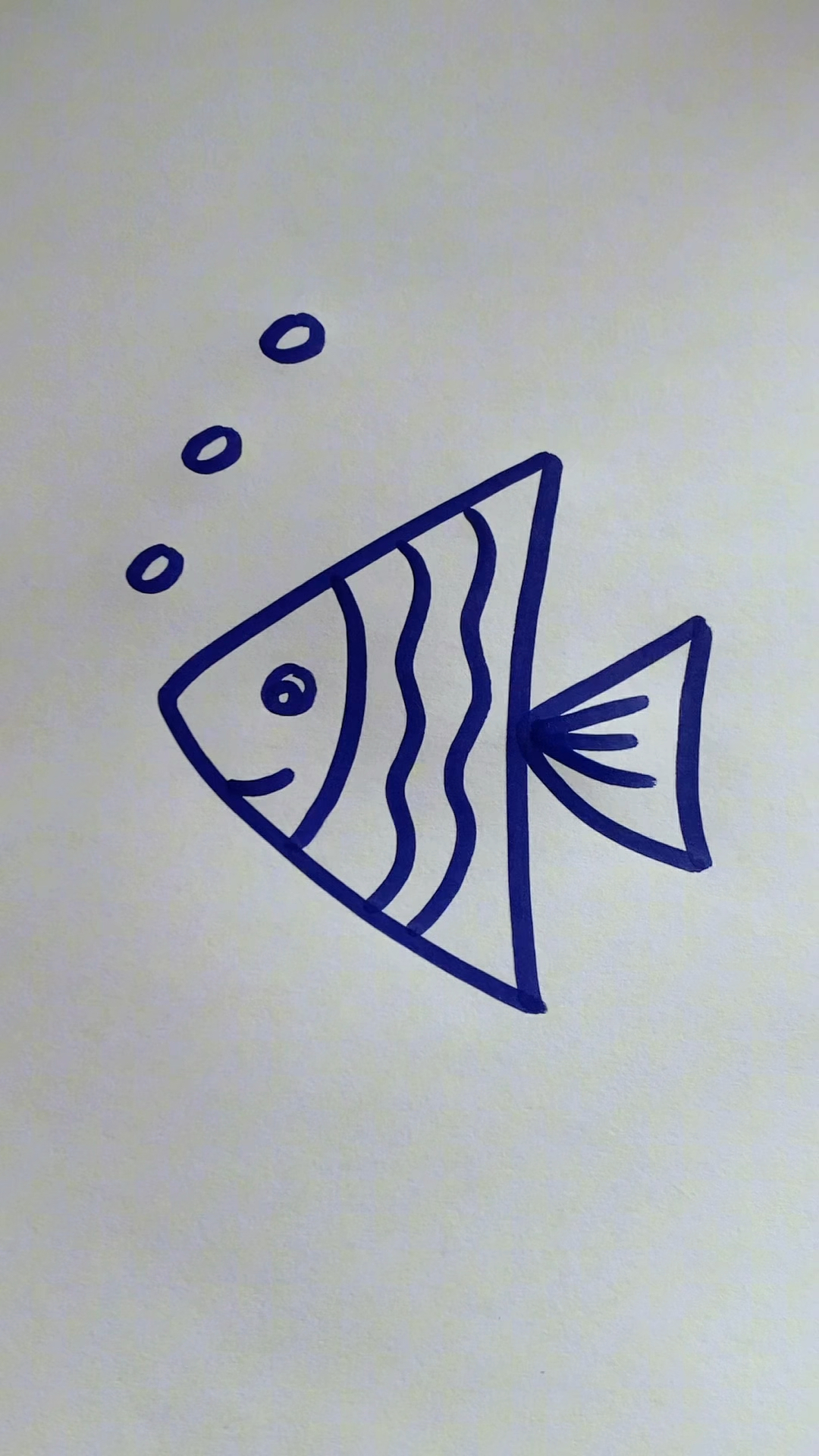简单画小鱼,一学就会