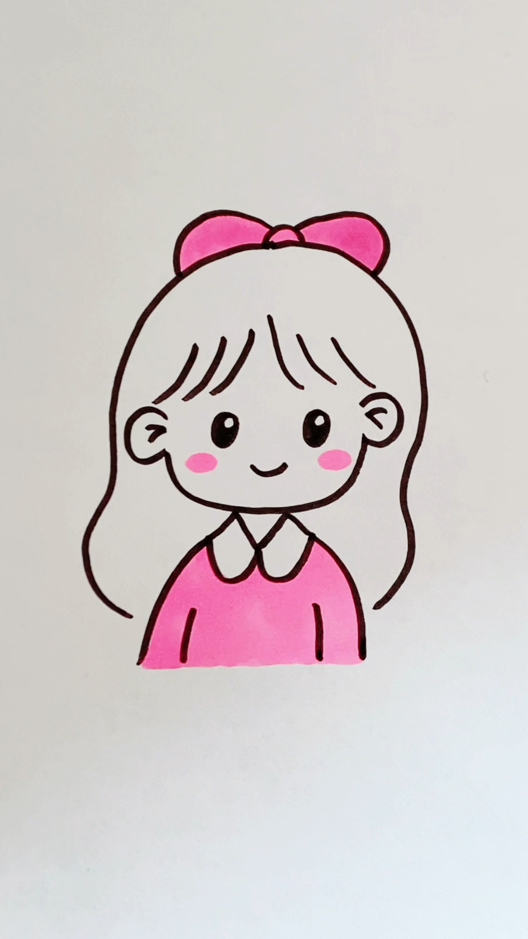 简单画小女孩,一学就会