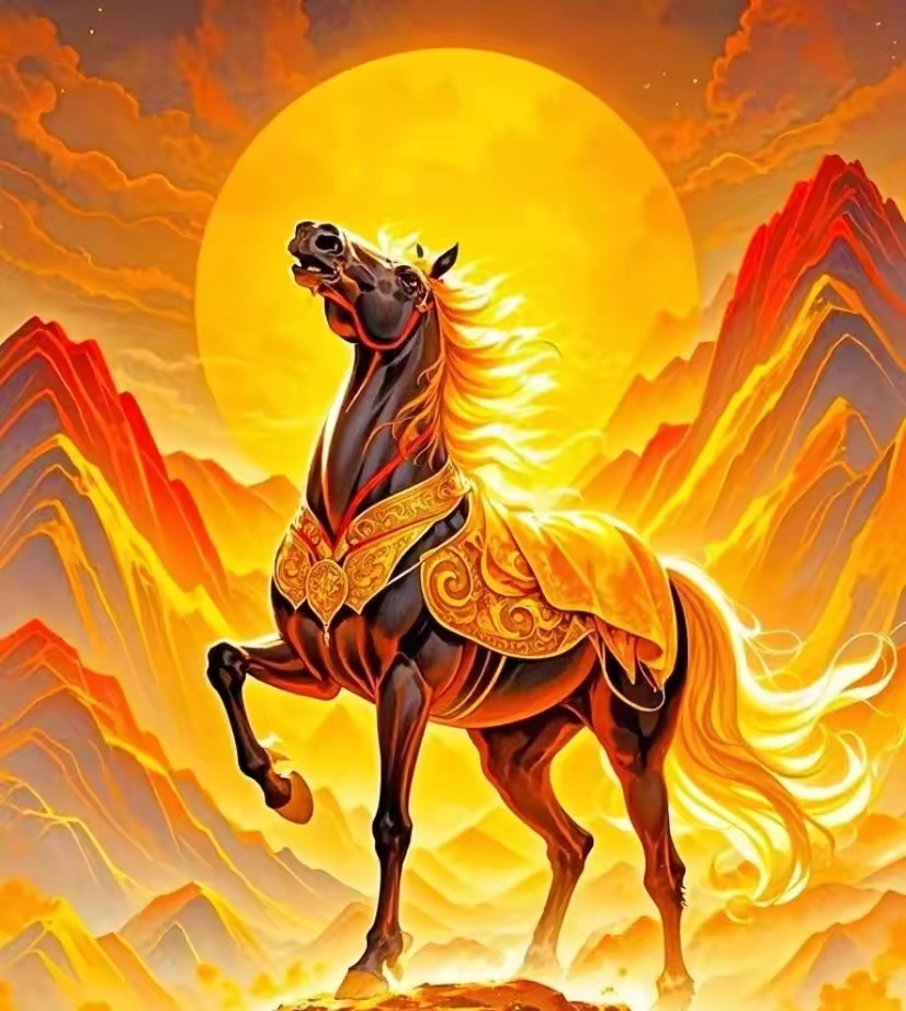 千里马,祝您和孩子,一马当先,马到功成,金榜题名!