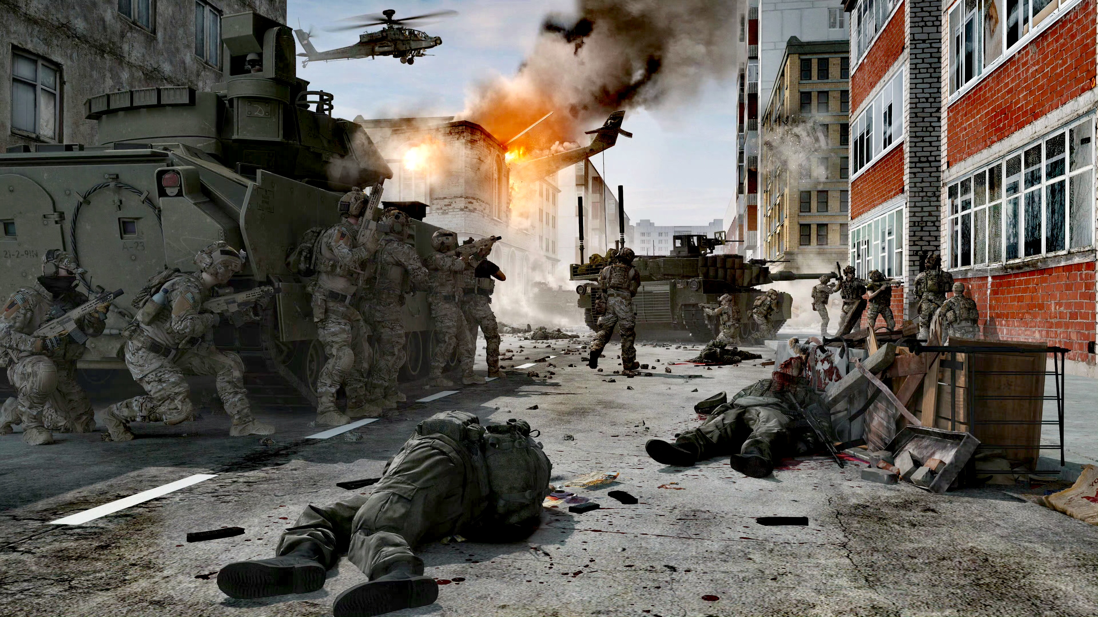 画师damiandepresso绘制的一组战争插画作品,展现了架空背景下美国与