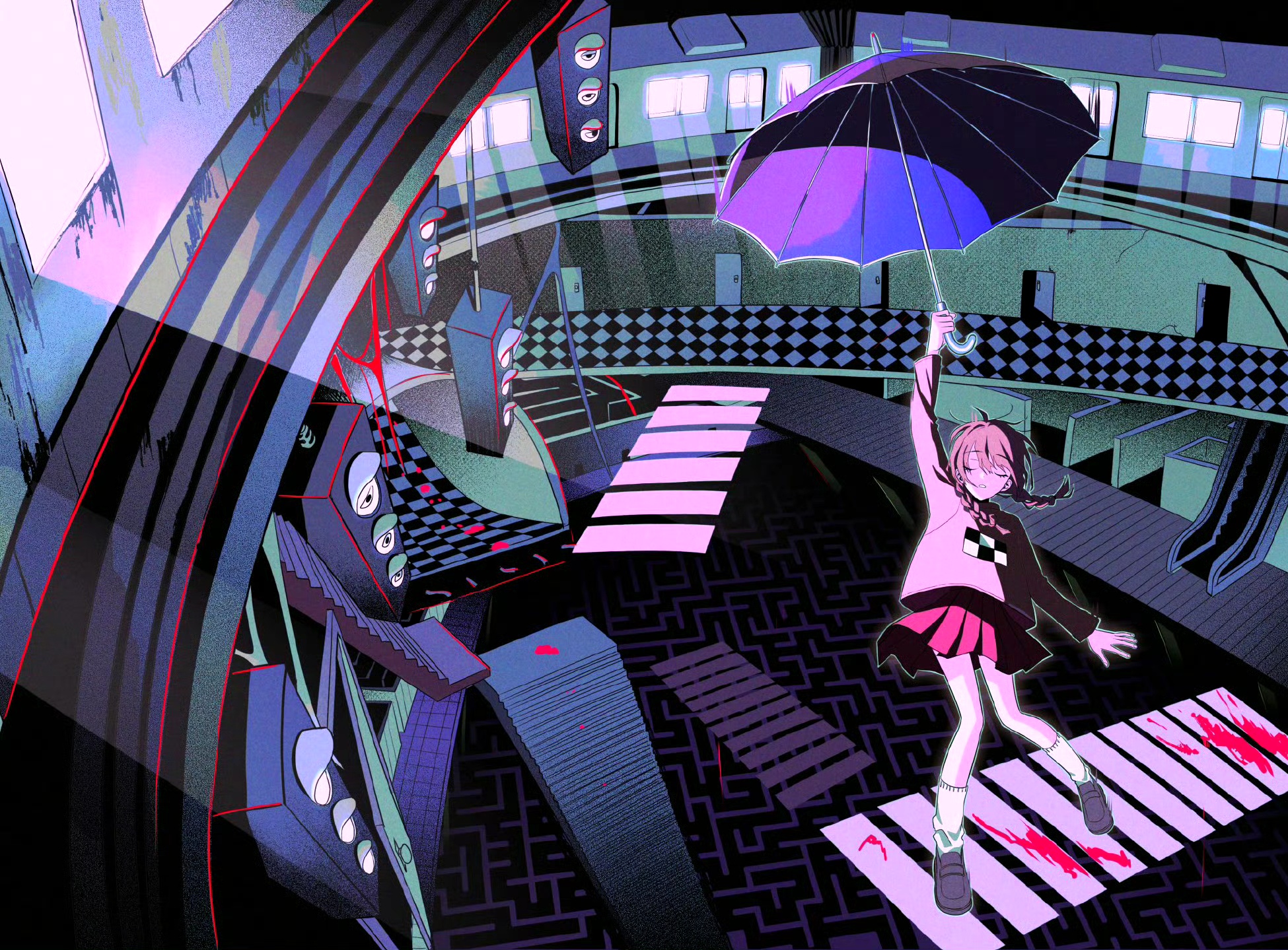 插画师tvchany动漫人物绘画作品欣赏.其作品以其独特的画风而闻名