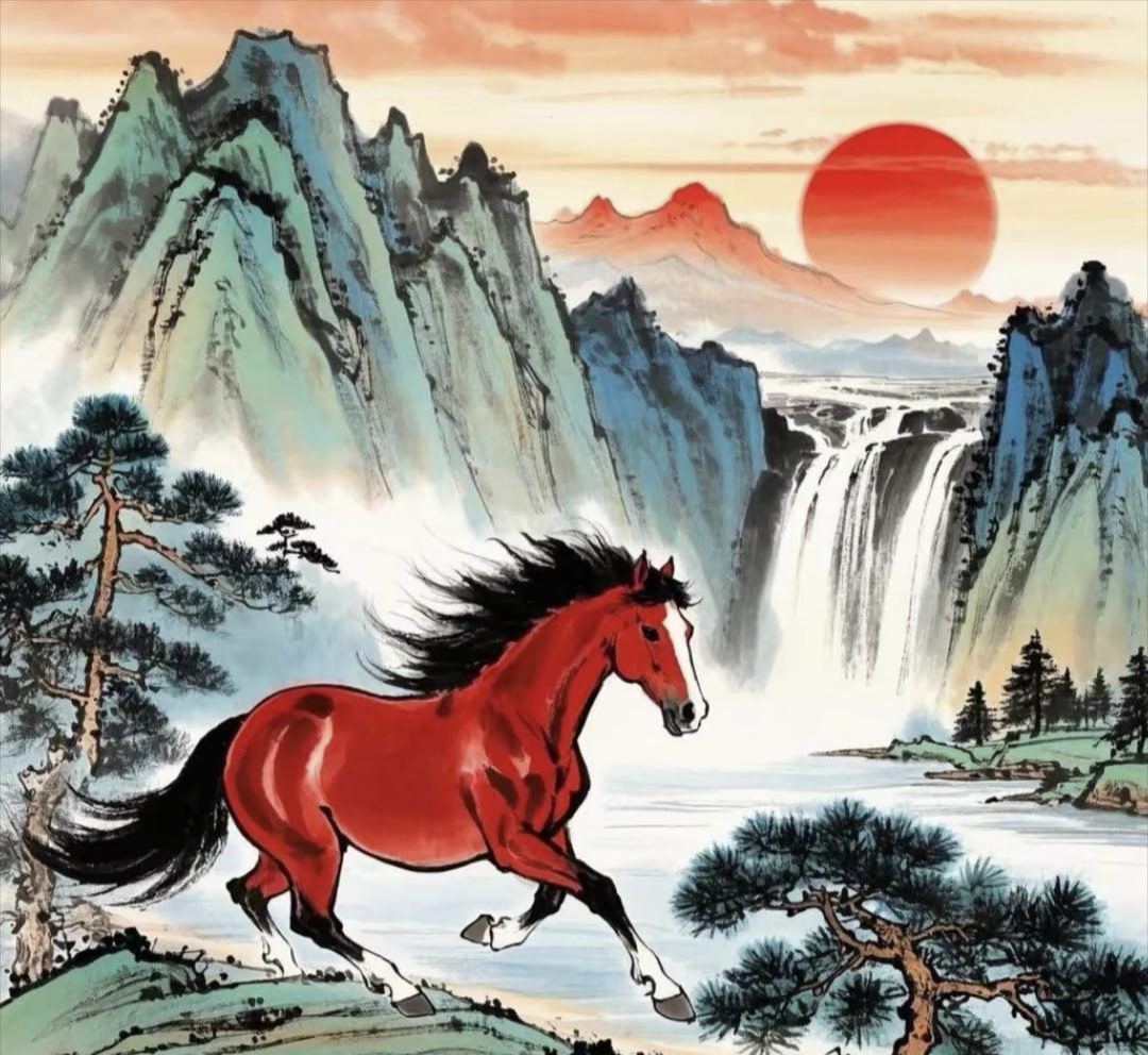 "马"与"马上"谐音,寓意万事顺遂,一马当先,马到成功,做任何事都能迅速