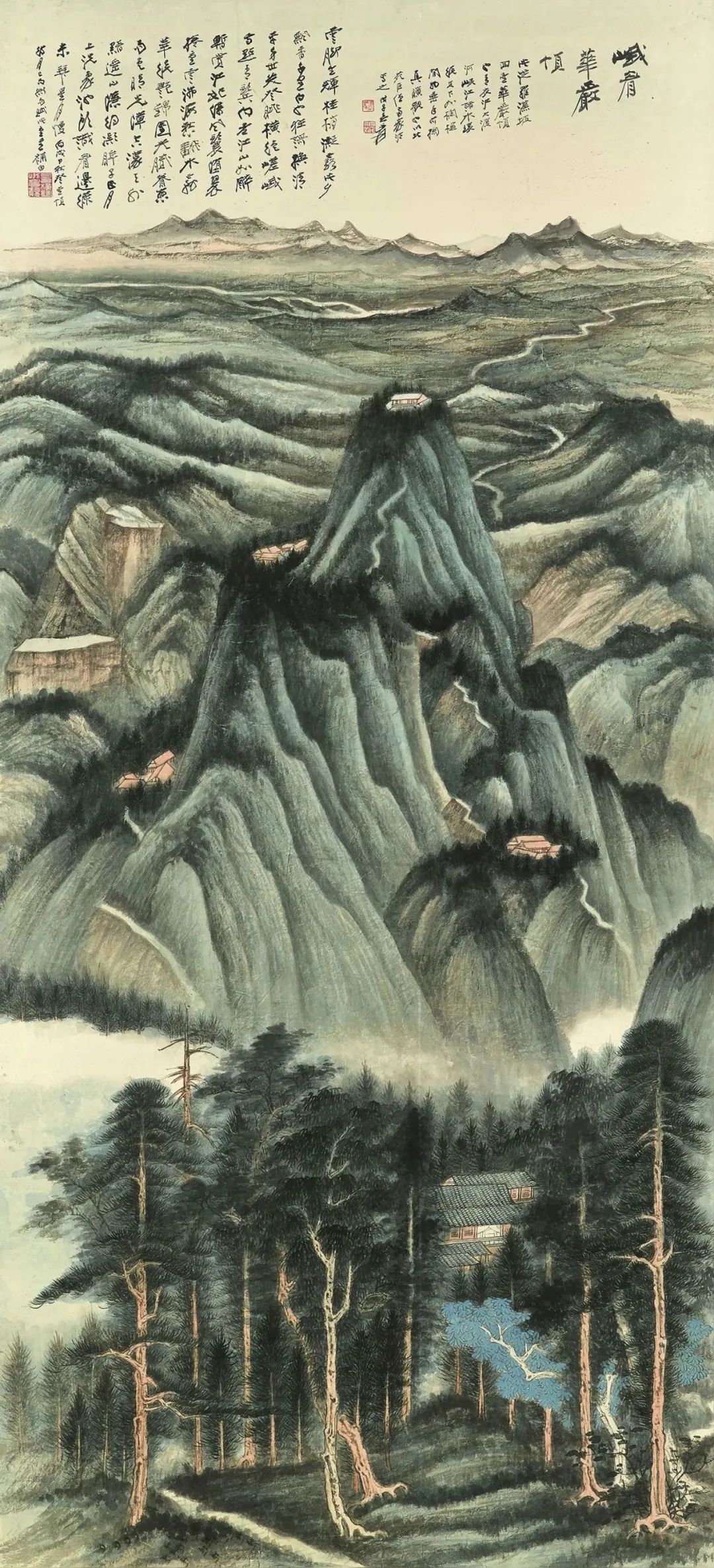 著名画家张大千山水作品鉴赏