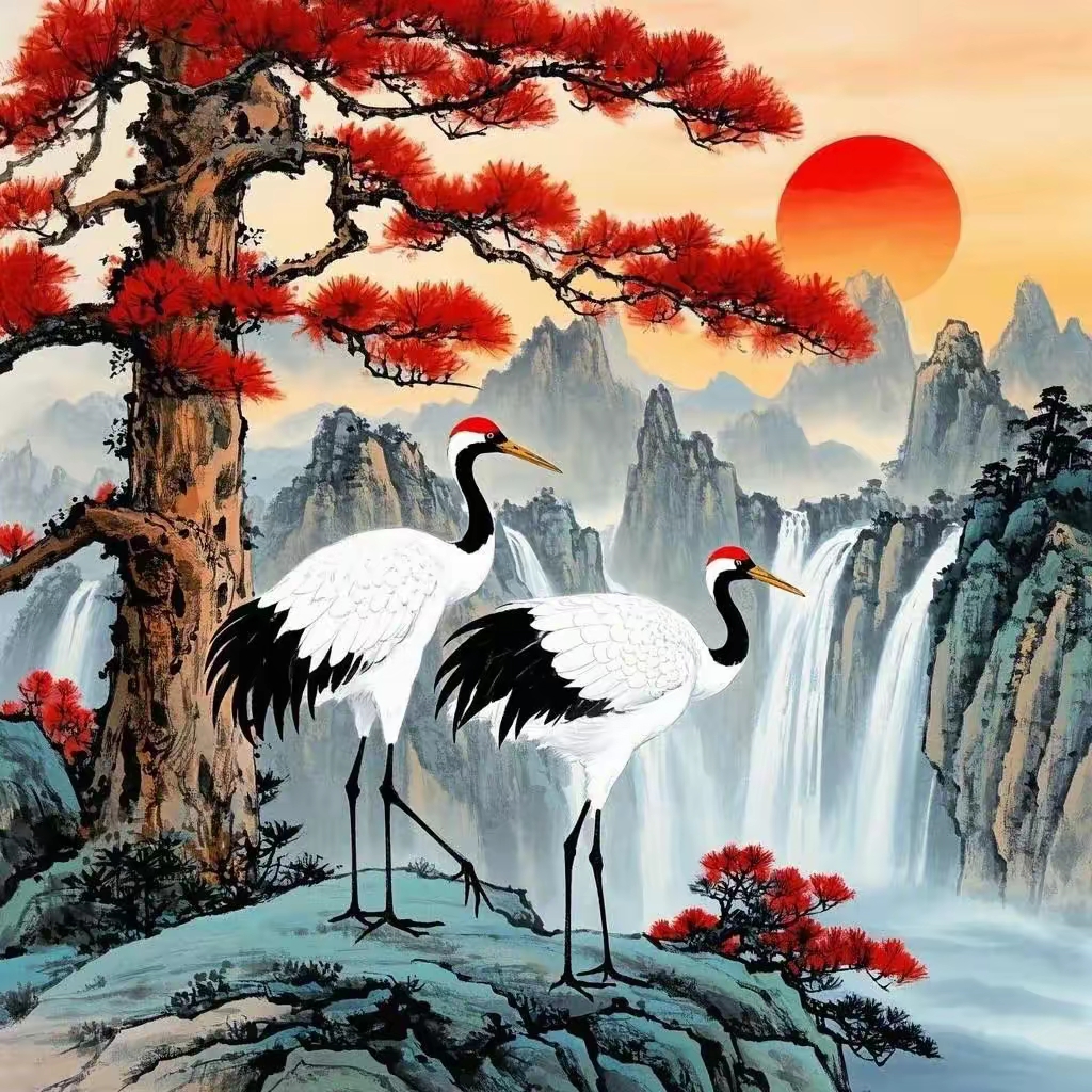 愿您如松柏长青,似仙鹤长寿,岁岁安康,福泽绵长!