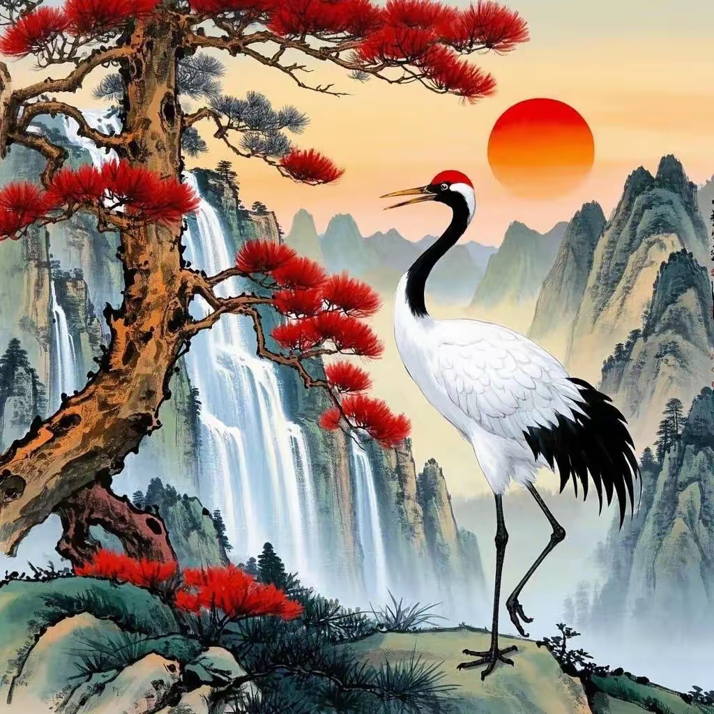 愿您如松柏长青,似仙鹤长寿,岁岁安康,福泽绵长!