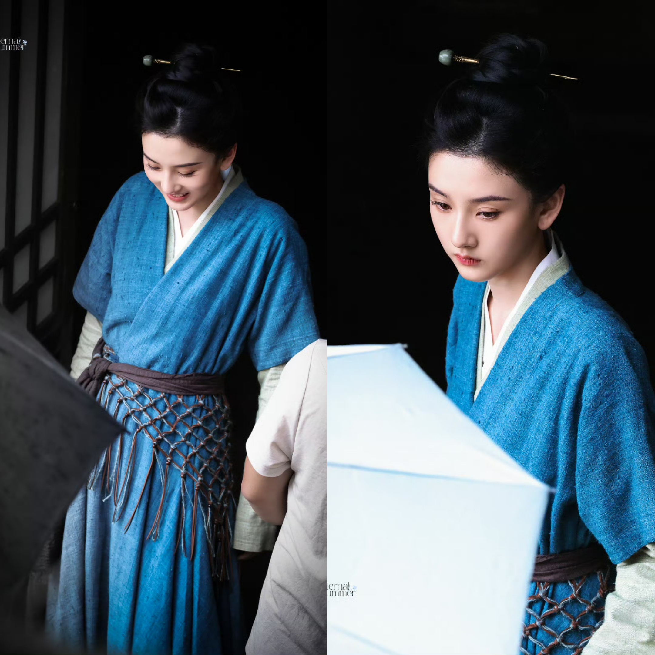 宋祖儿《表妹万福》女扮男装路透  电视剧《表妹万福》正在