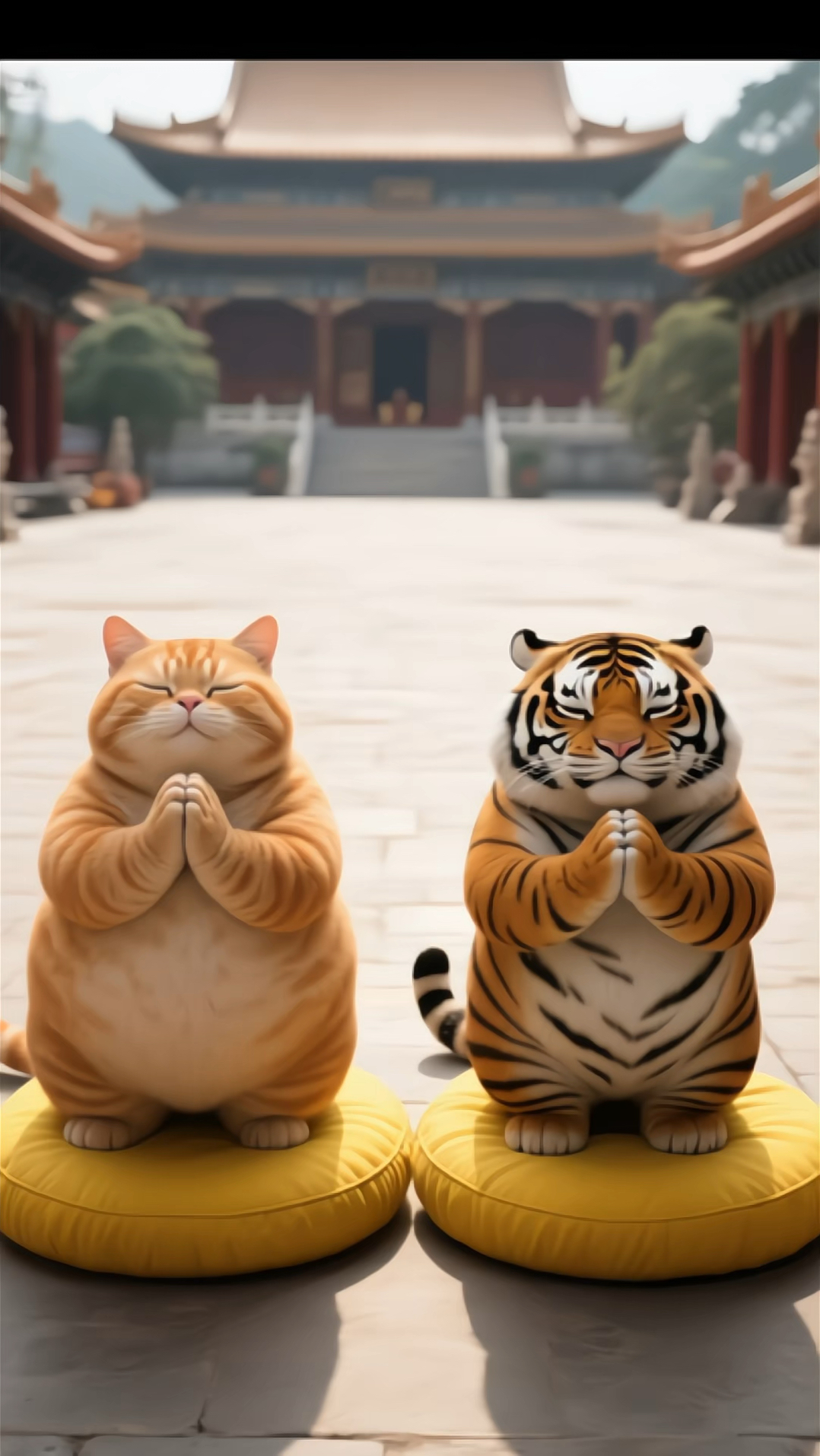 胖橘猫和胖虎异想天开