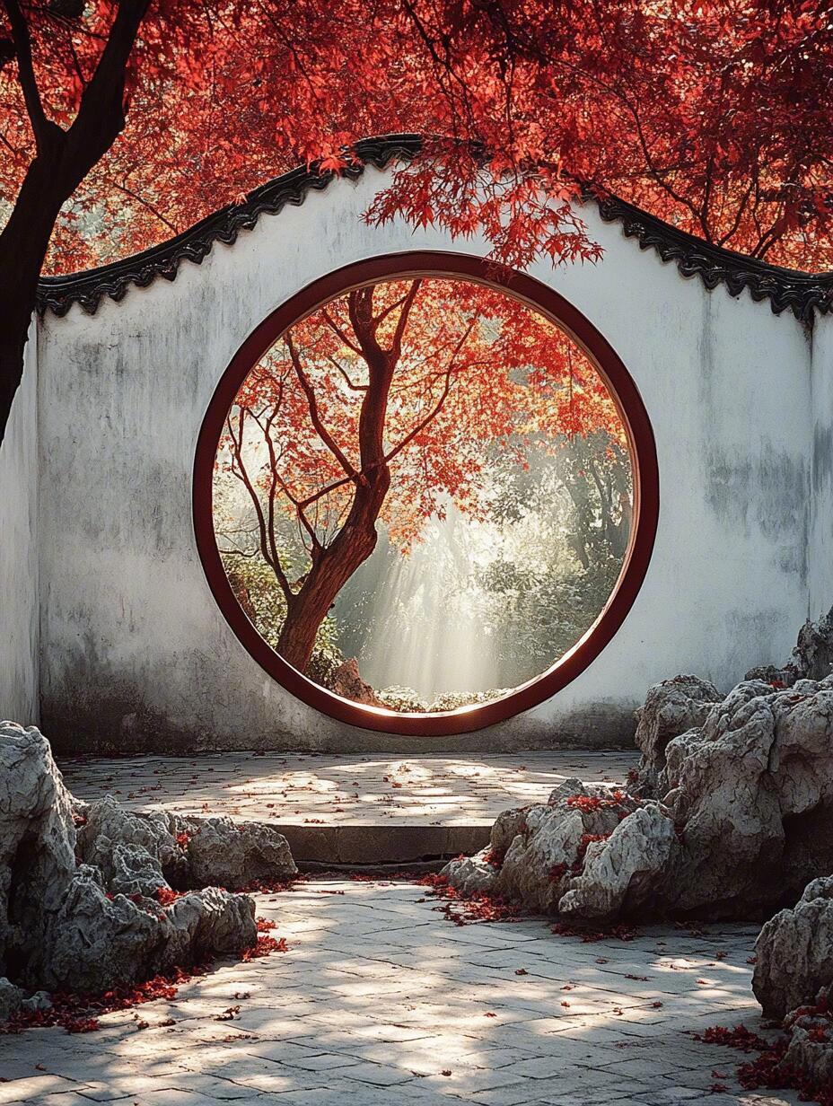 透过月洞门,尽览江南园林之美,一步一景,美不胜收