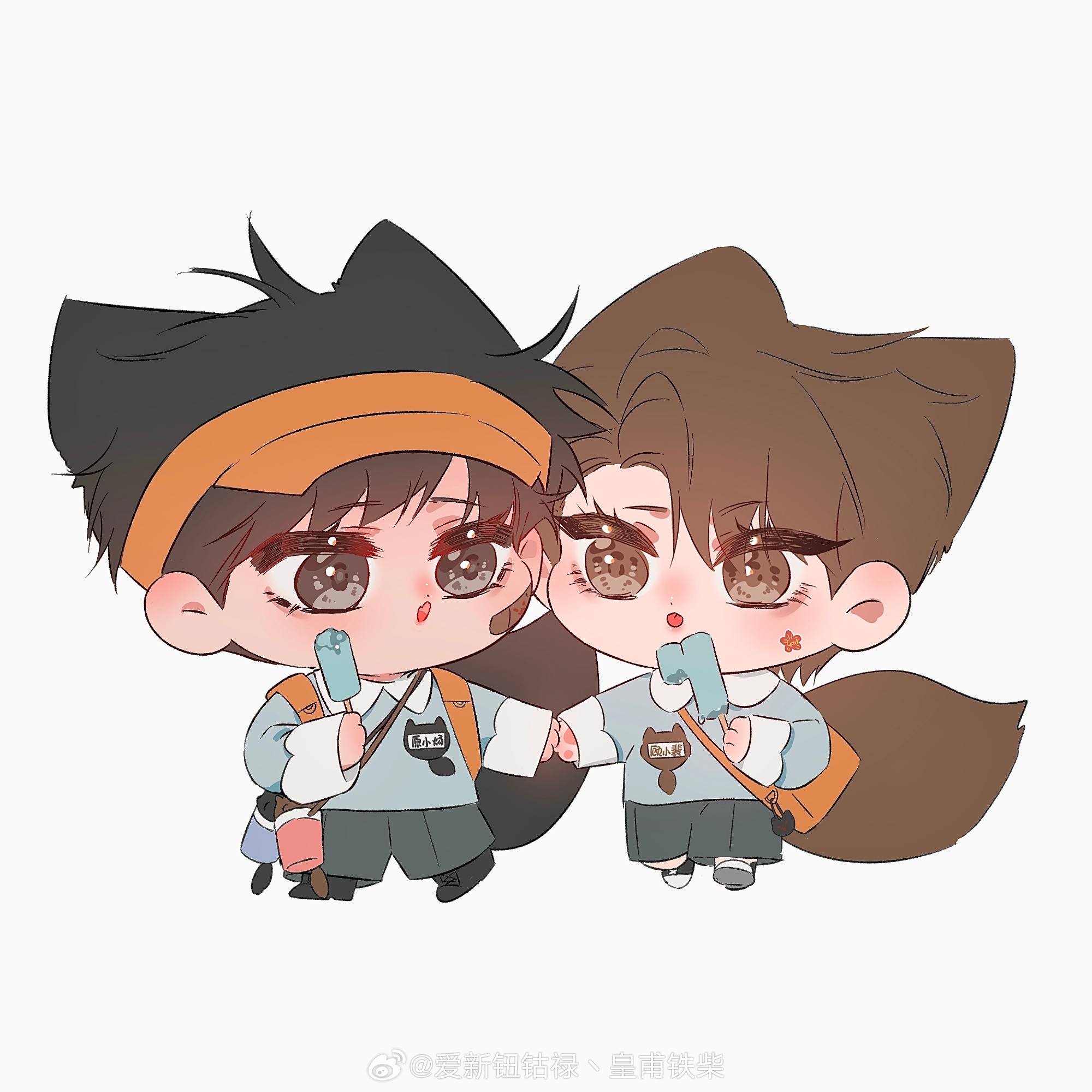 q版顾总和原炀就像两块香香软软的小蛋糕～ #针锋对决# #188男团